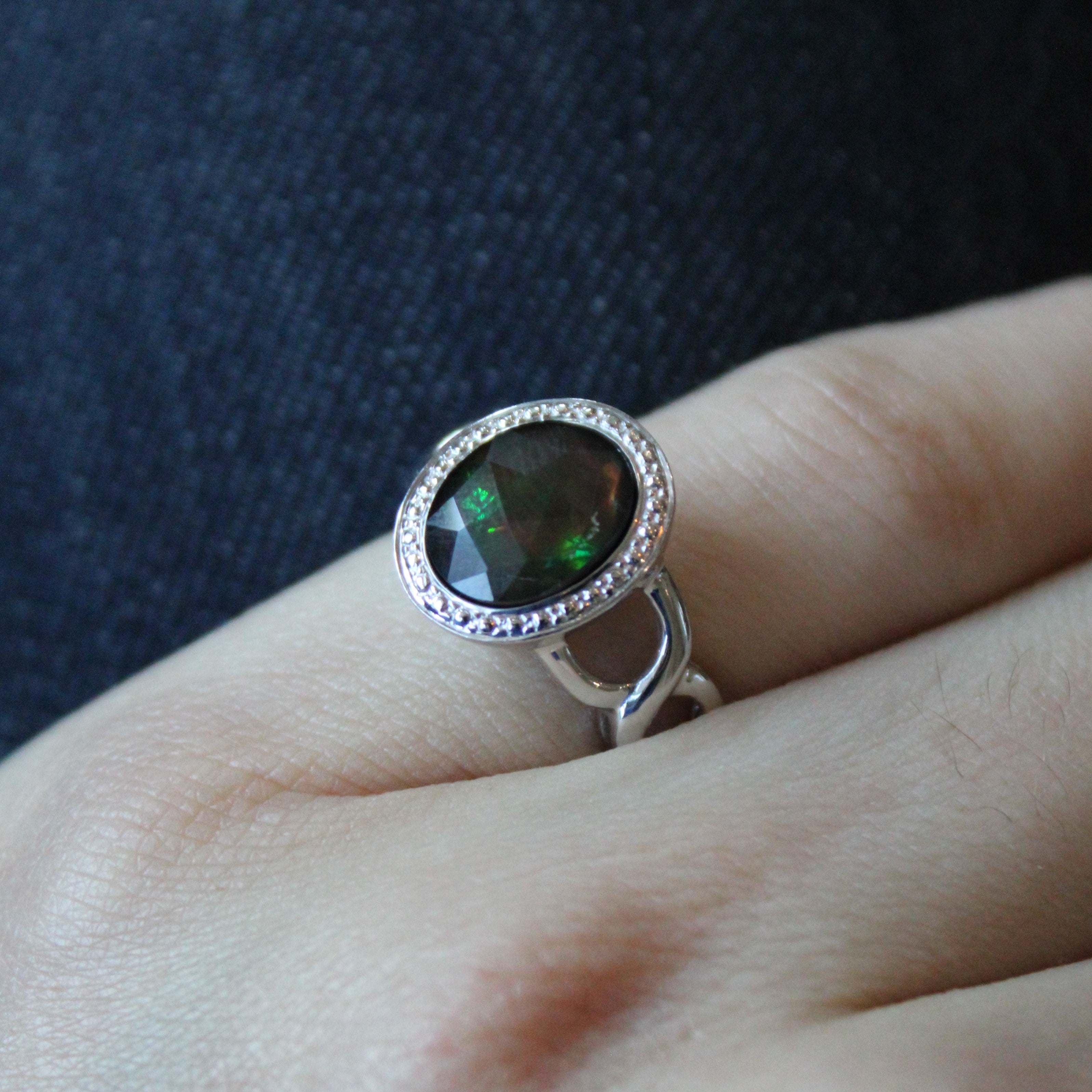 Ammolite Cocktail Ring | 1.00ct | SZ 7 |