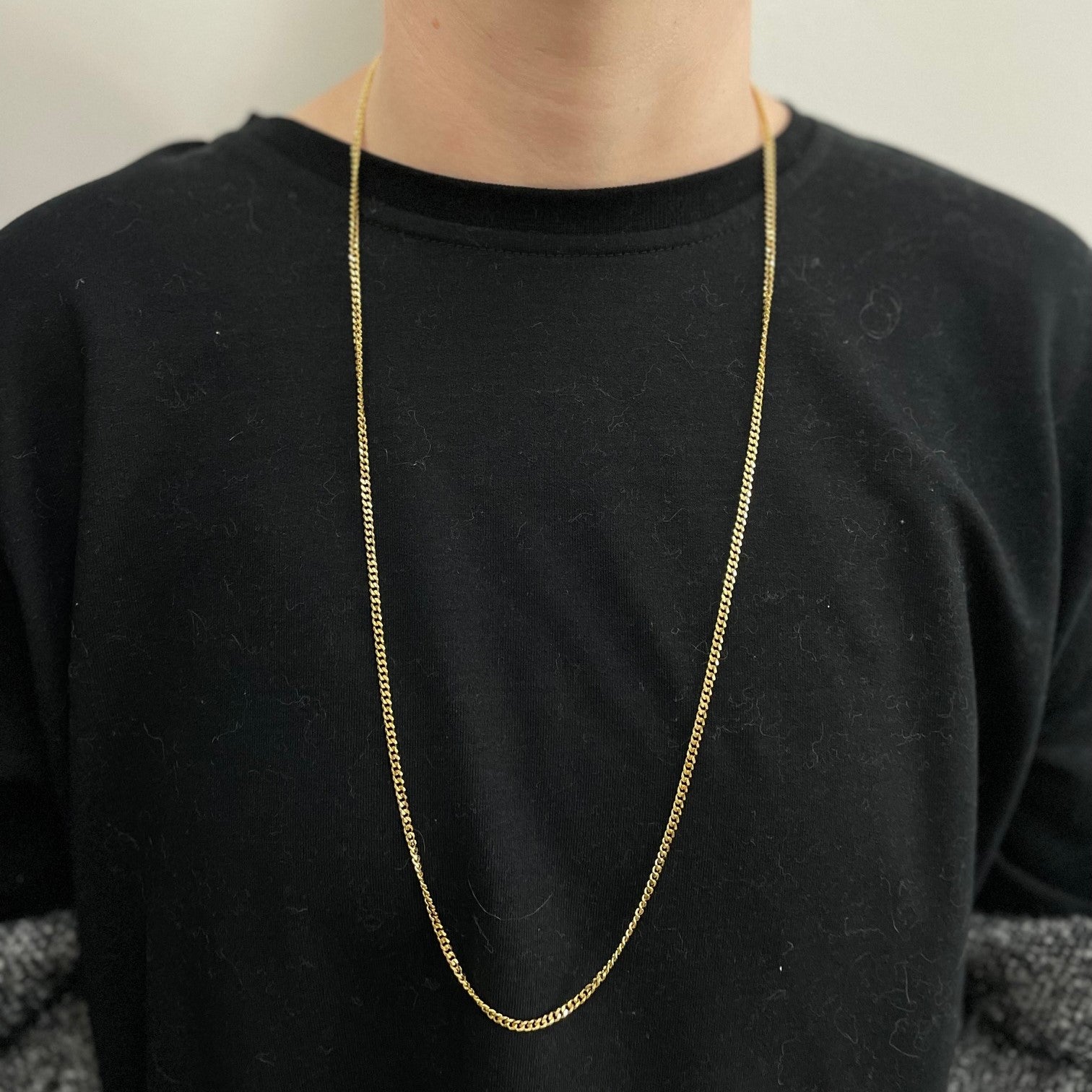 14k Yellow Gold Long Curb Chain | 30"|