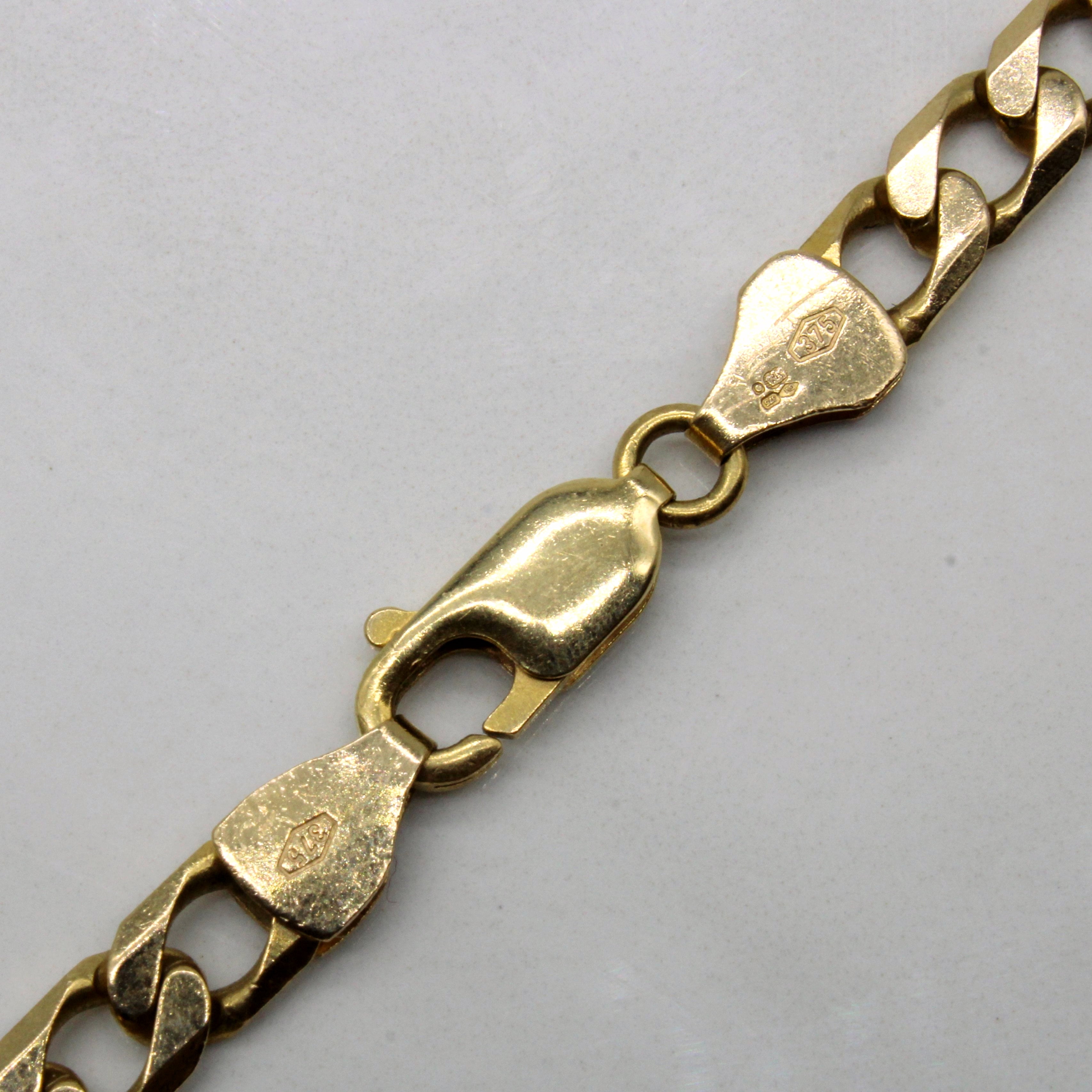 9k Yellow Gold Curb Link Chain | 18" |