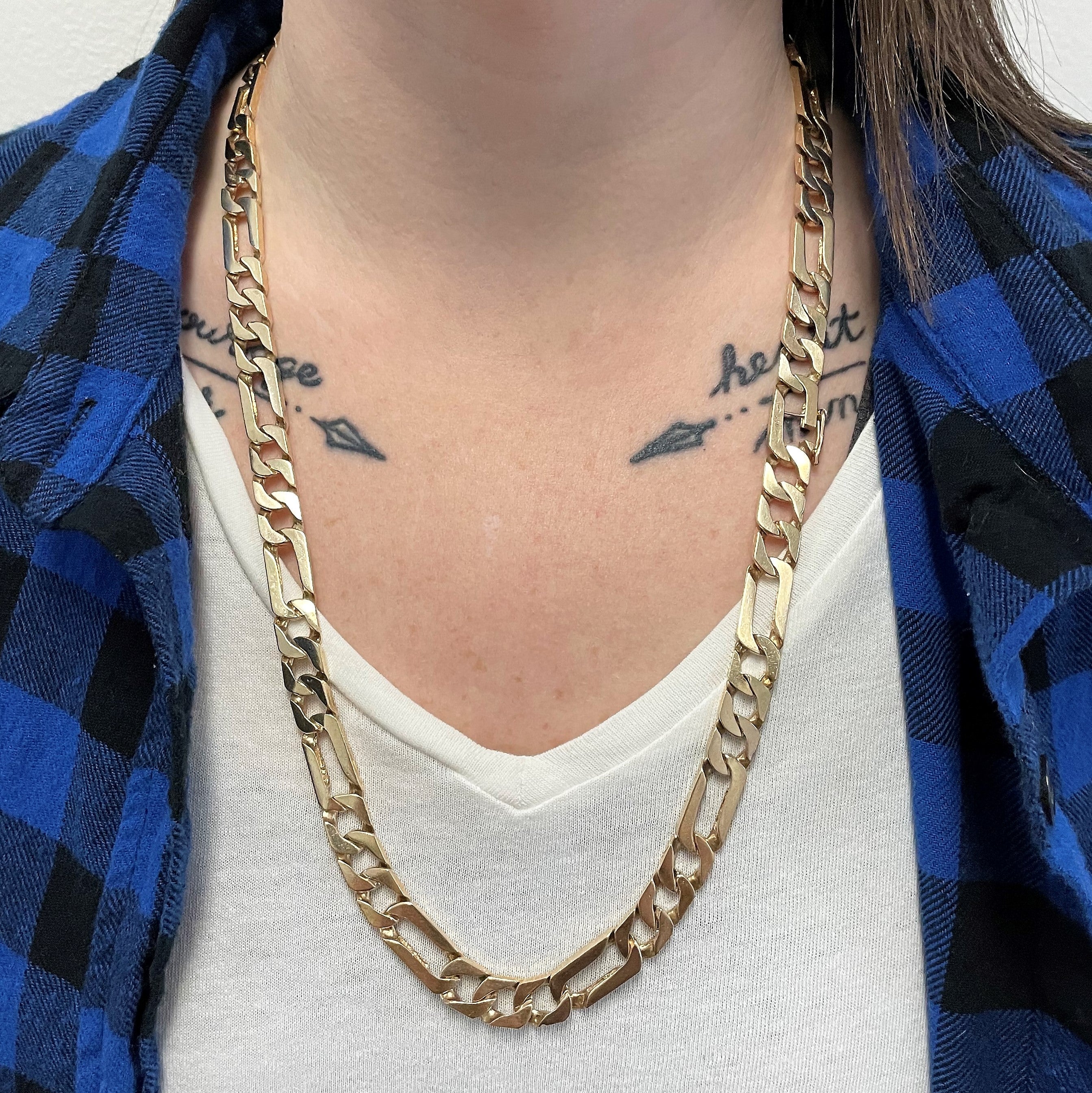 10k Yellow Gold Figaro Chain | 25.5" |