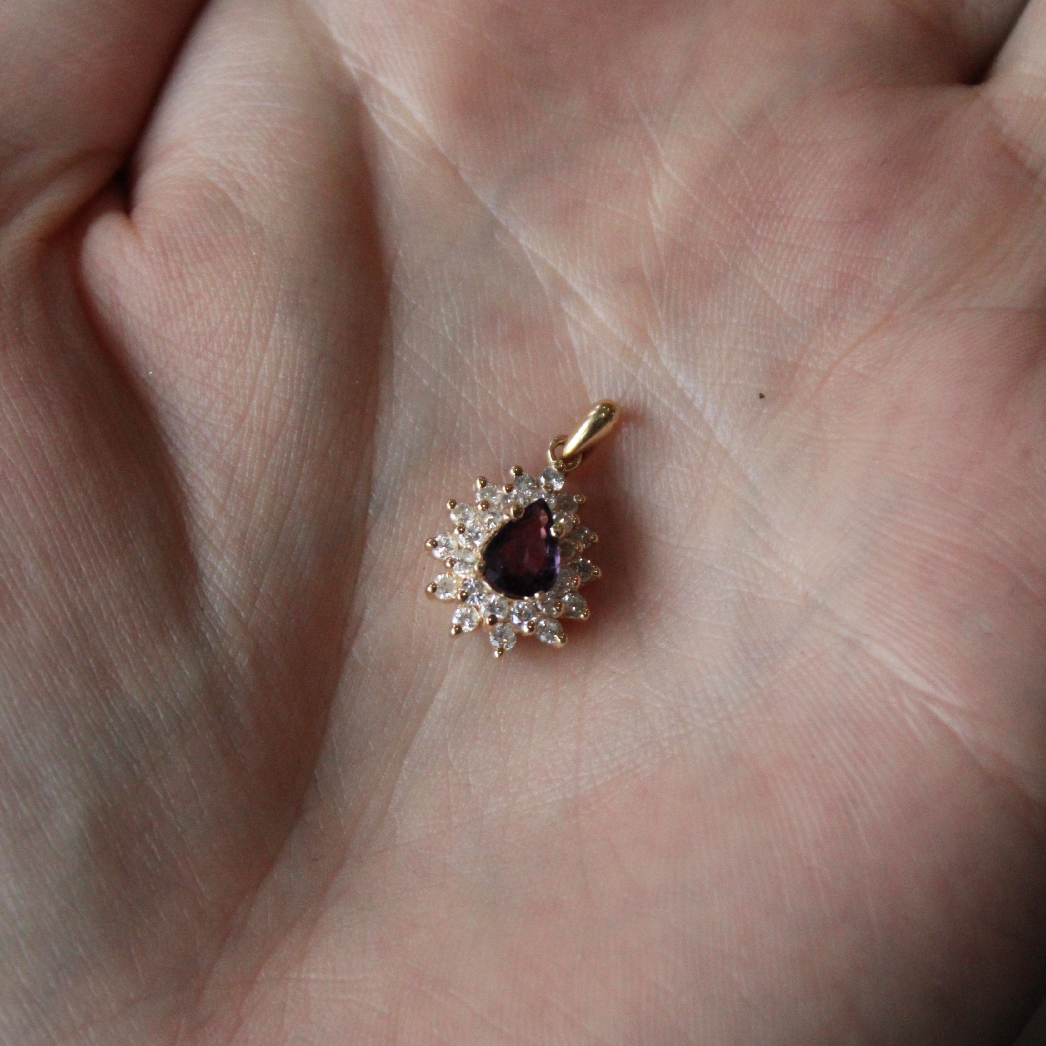 Ruby & Diamond Halo Pendant | 0.54ct, 0.38ctw |