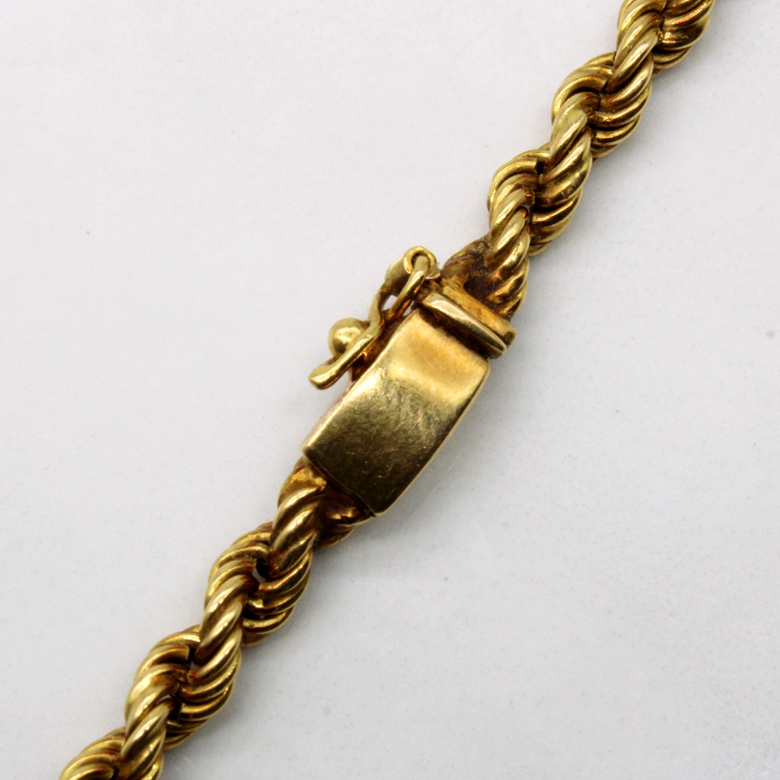 18k Yellow Gold Rope Chain | 25" |