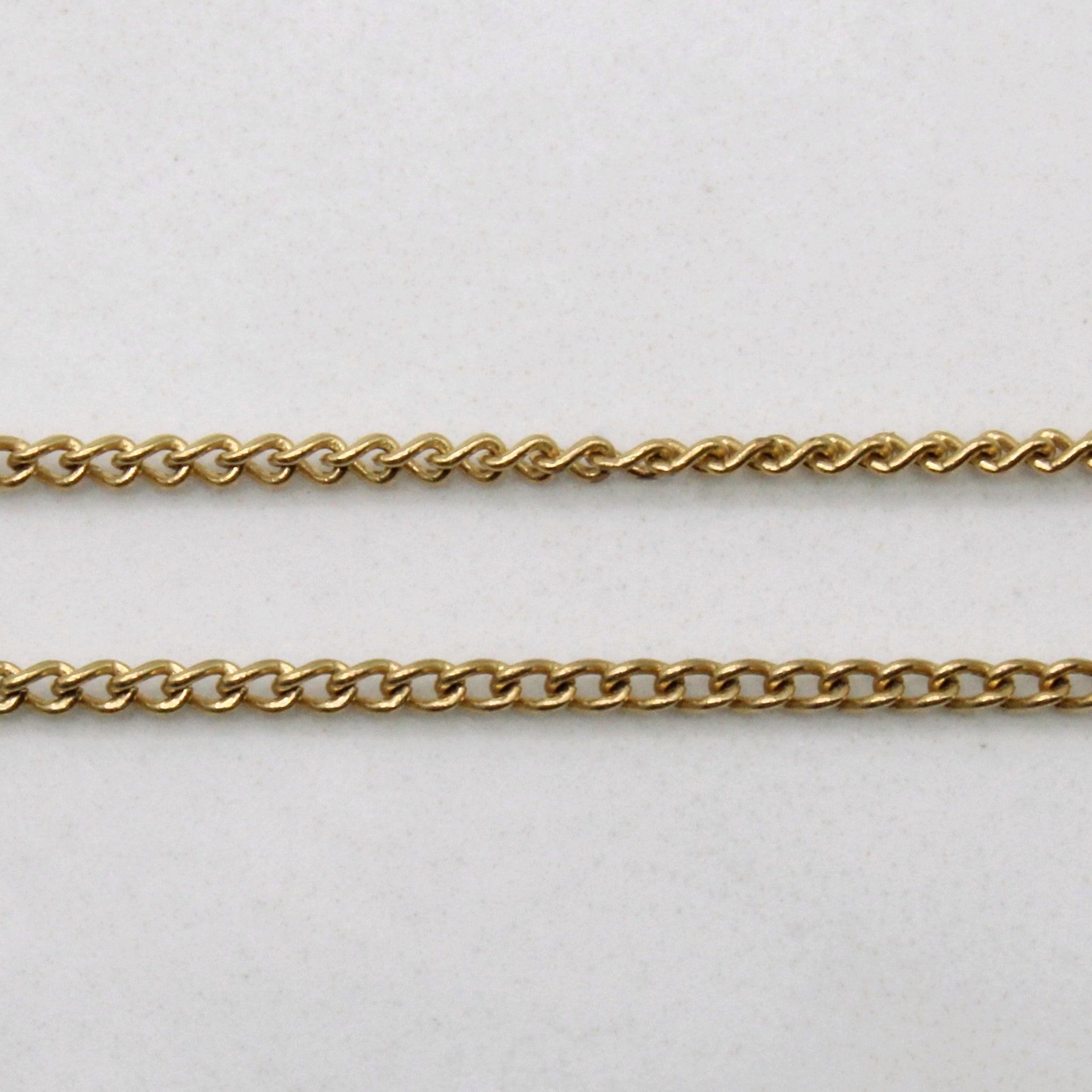10k Yellow Gold Curb Link Chain | 18" |