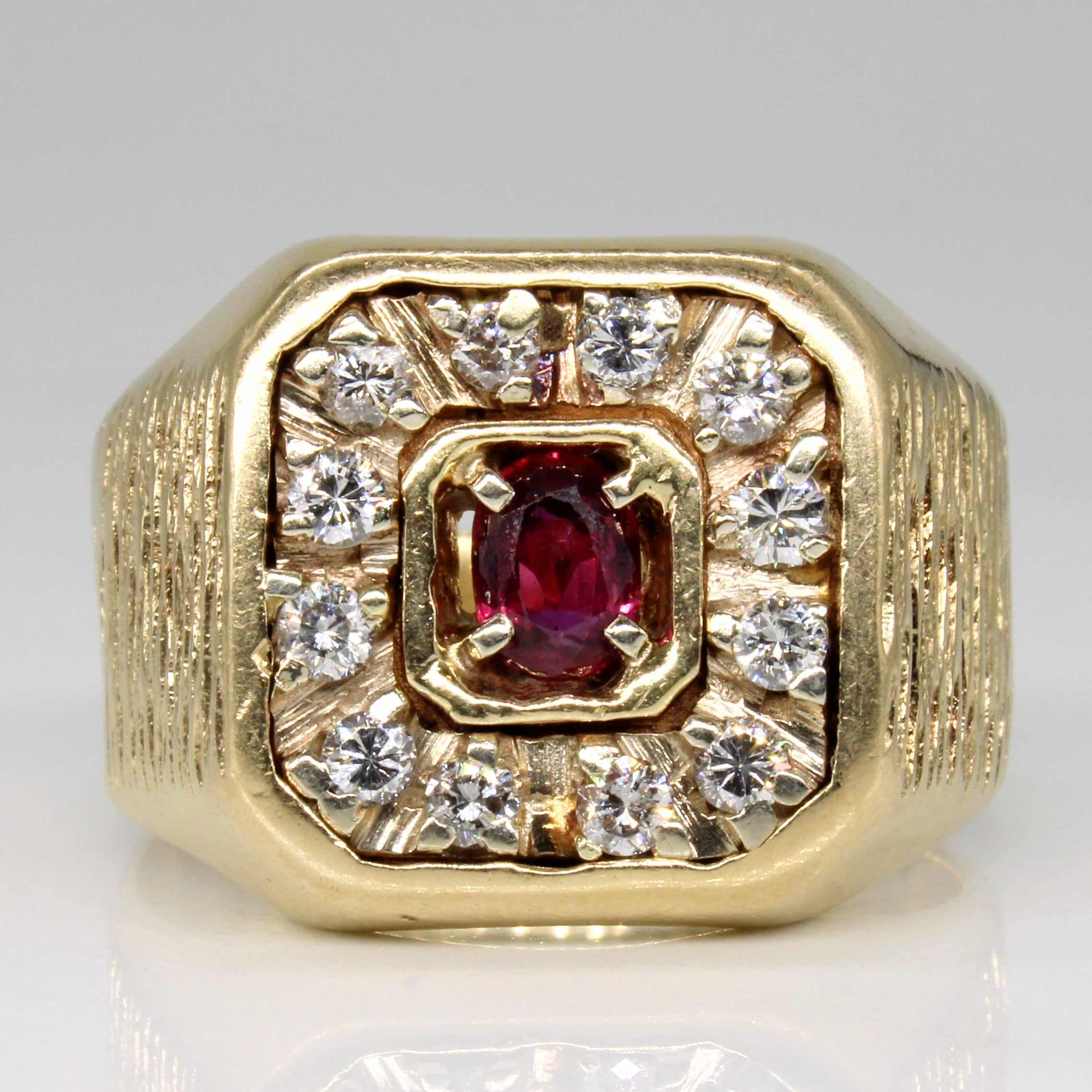 Diamond & Ruby Ring | 0.50ctw, 0.38ct | SZ 11 |