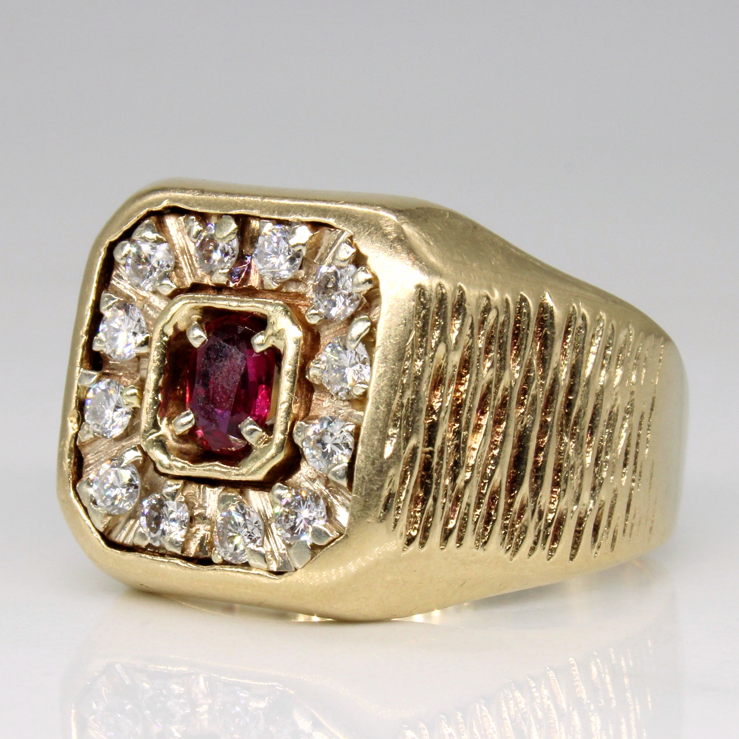 Diamond & Ruby Ring | 0.50ctw, 0.38ct | SZ 11 |