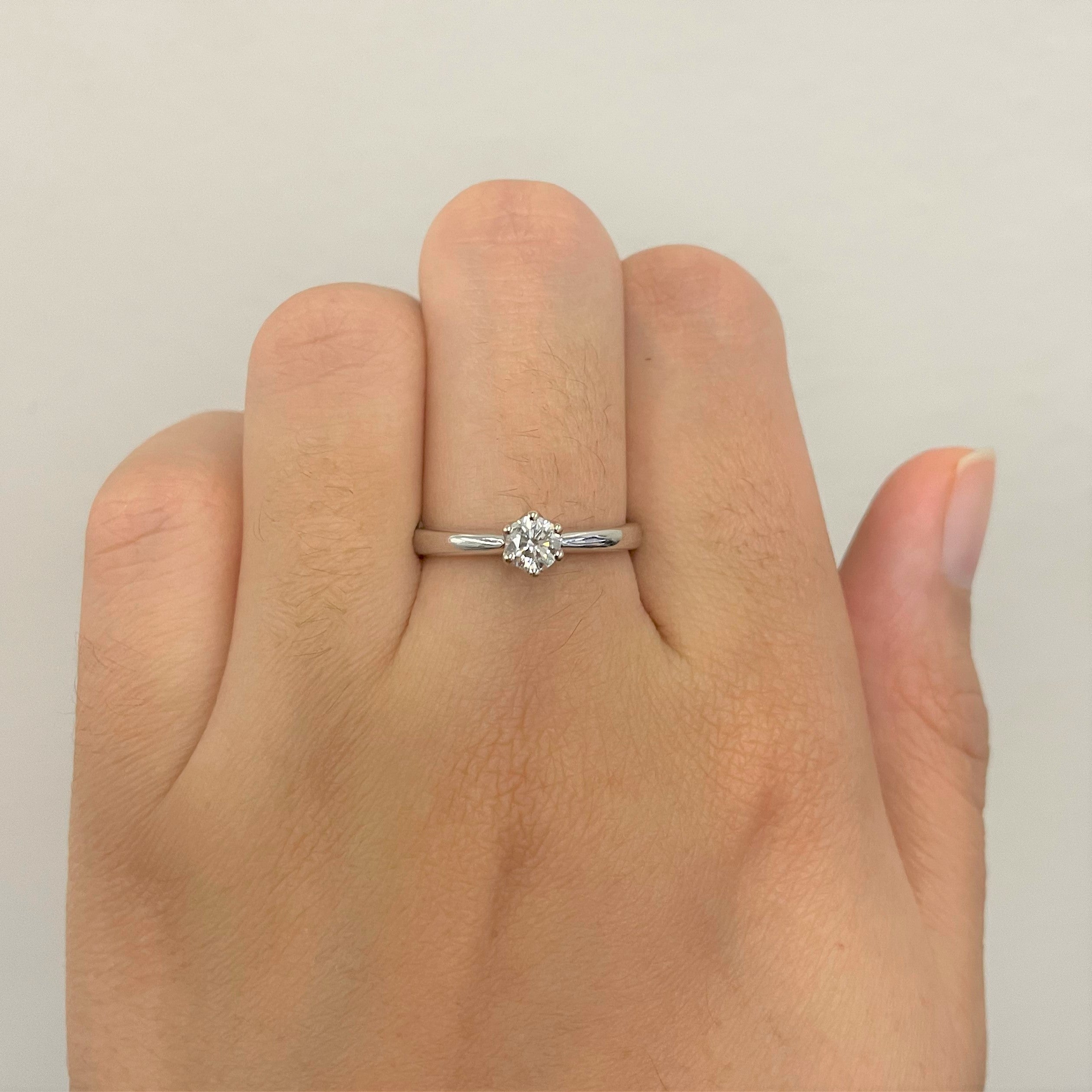 Solitaire Diamond Engagement Ring | 0.34ct | SZ 7 |
