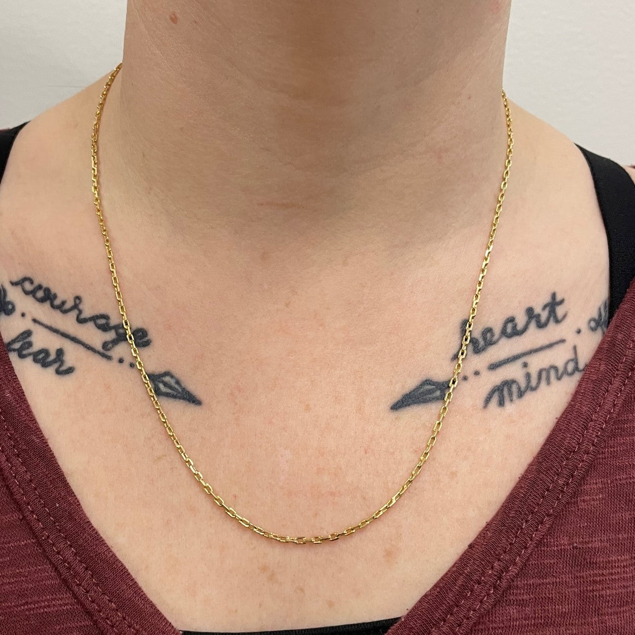 14k Yellow Gold Cable Chain | 22" |