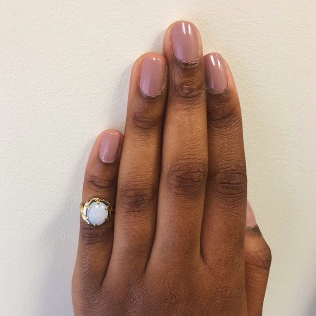 Oval Opal Solitaire Ring | 1.40ct | SZ 2.75 |