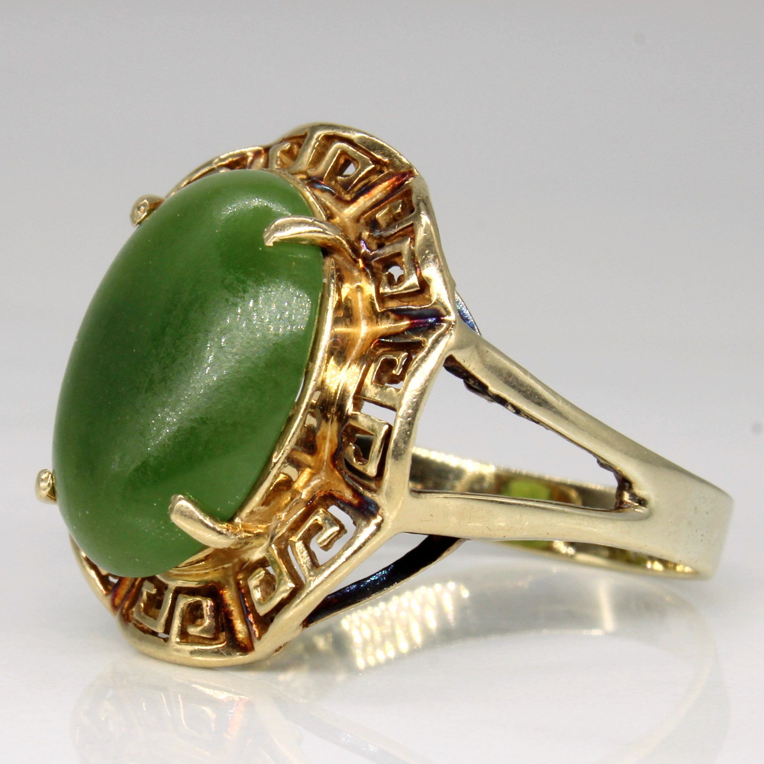 Nephrite Jade Cocktail Ring | 5.75ct | SZ 10 |