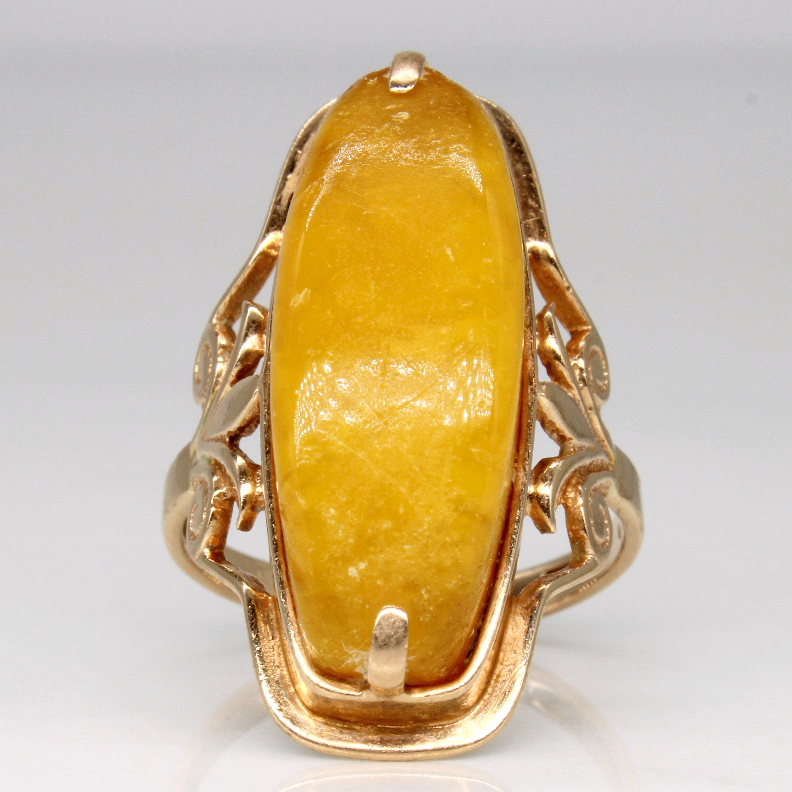Amber Cocktail Ring | 4.95ct | SZ 6.75 |