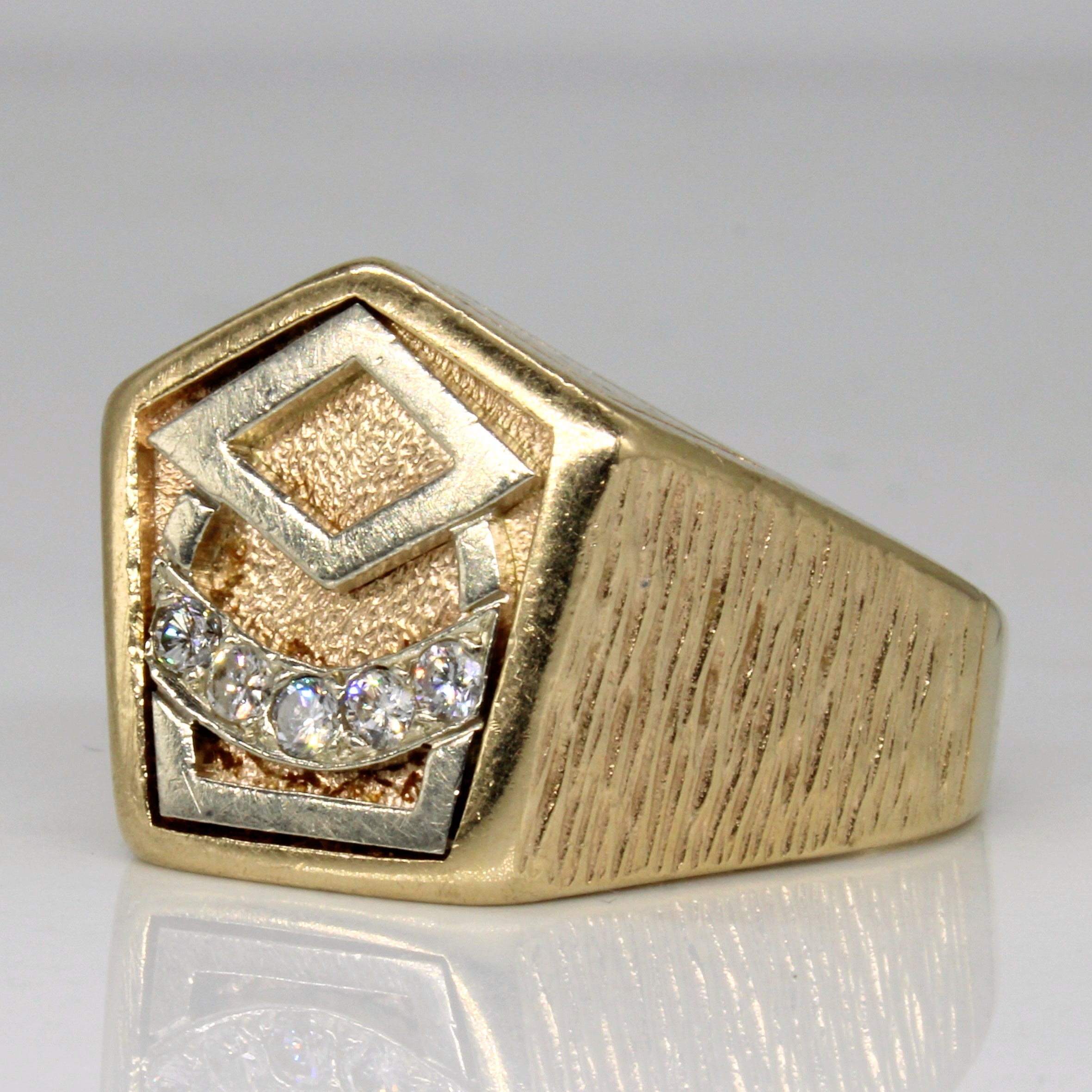 Diamond Signet Style Ring | 0.20ctw | SZ 10.25 |