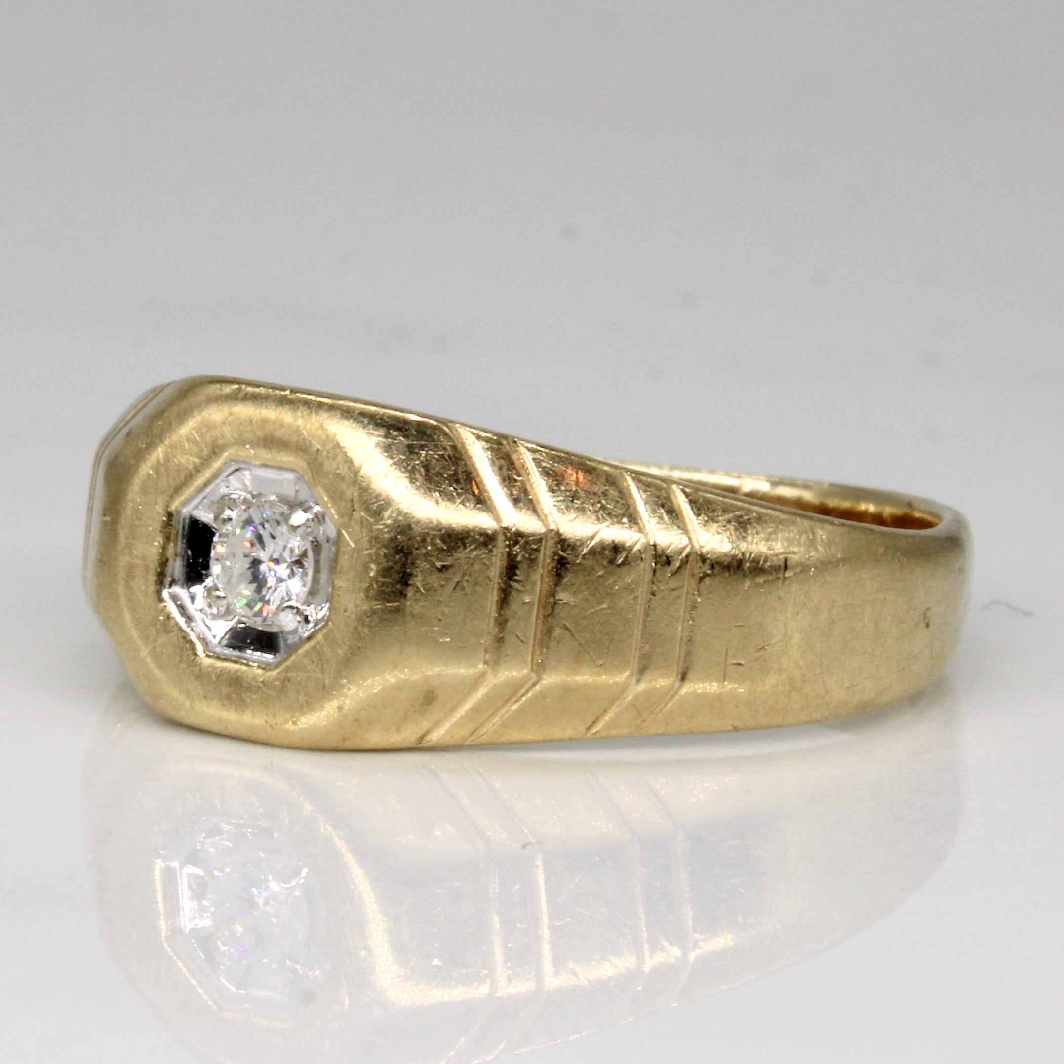 Diamond Flush Set Ring | 0.08ct | SZ 10 |