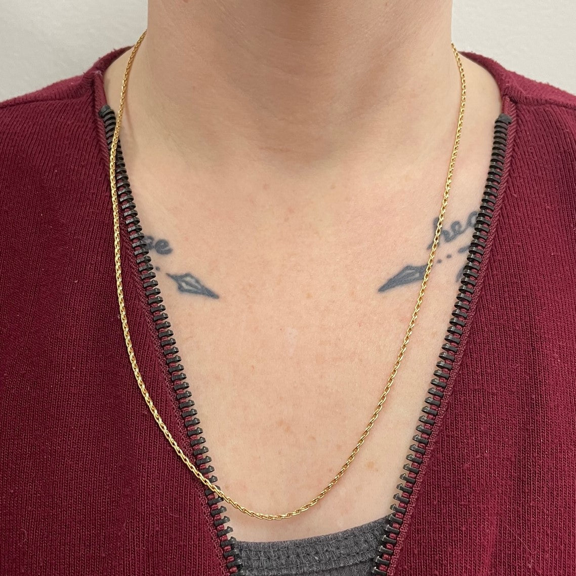 10k Yellow Gold Modified Wheat Chain | 22" |