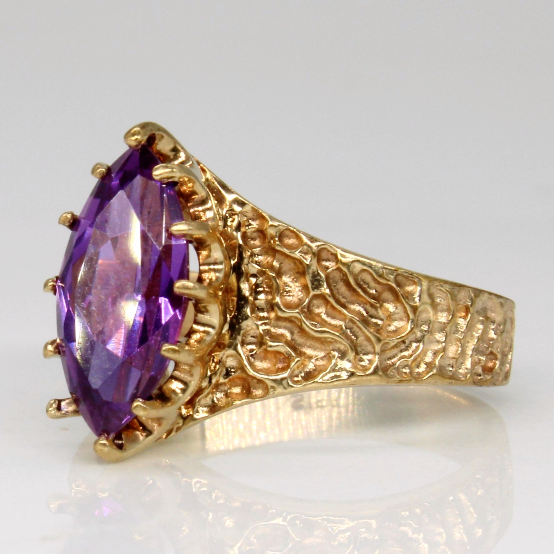 Synthetic Purple Sapphire Cocktail Ring | 1.75ct | SZ 5.75 |