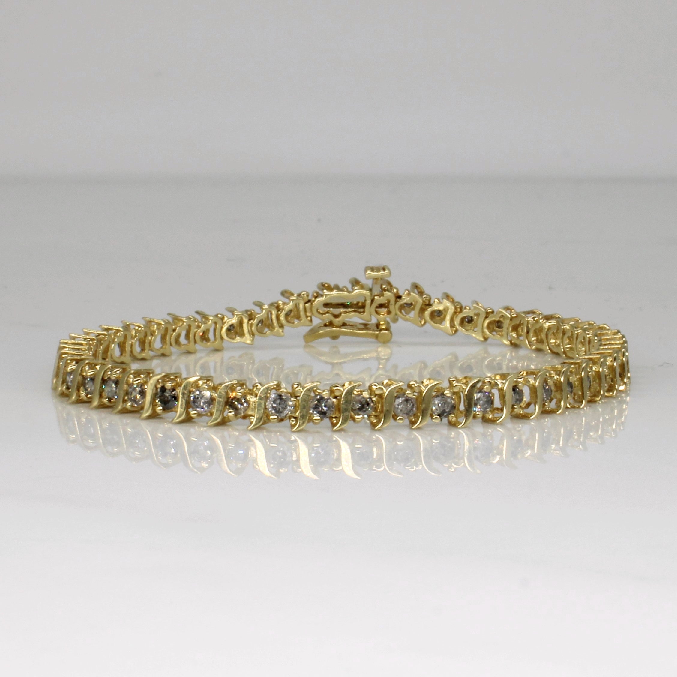 Bracelet de tennis en diamants | 1,50 ct | 17,8 cm |