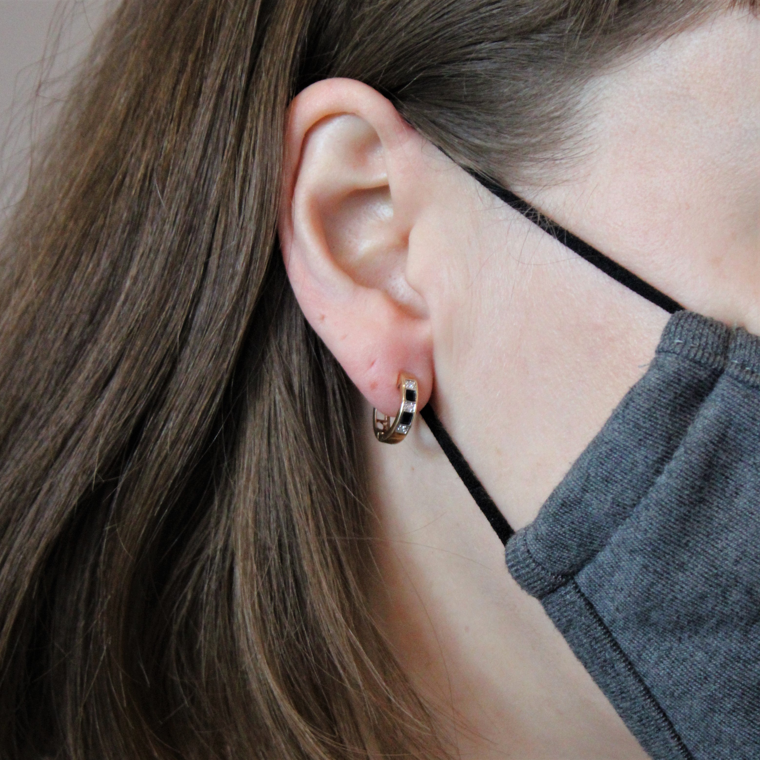 Sapphire & Diamond Hoop Earrings | 0.26ctw, 0.03ctw |
