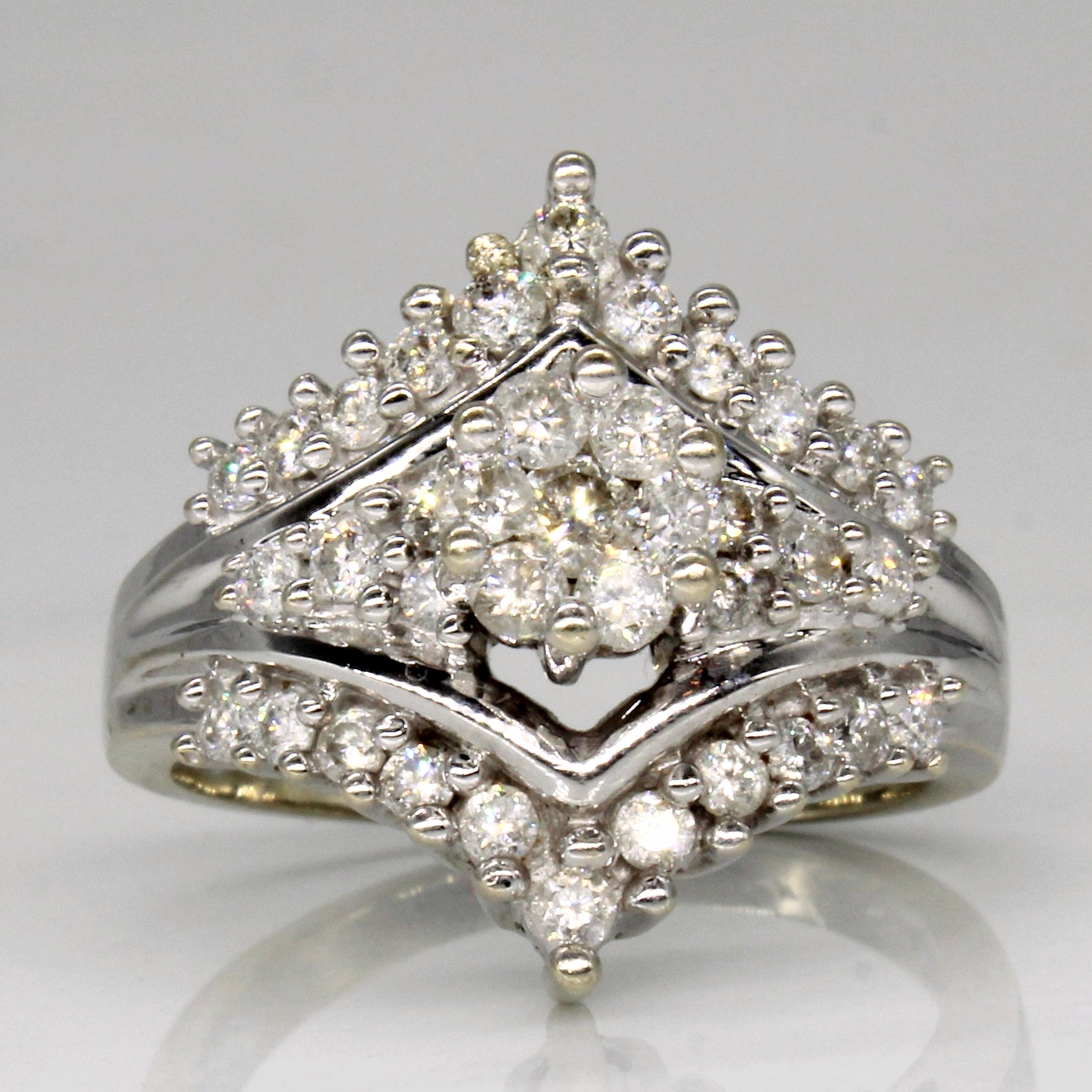 Bague de fiançailles sertie de diamants | 0,82 ct | Taille 6,25 |