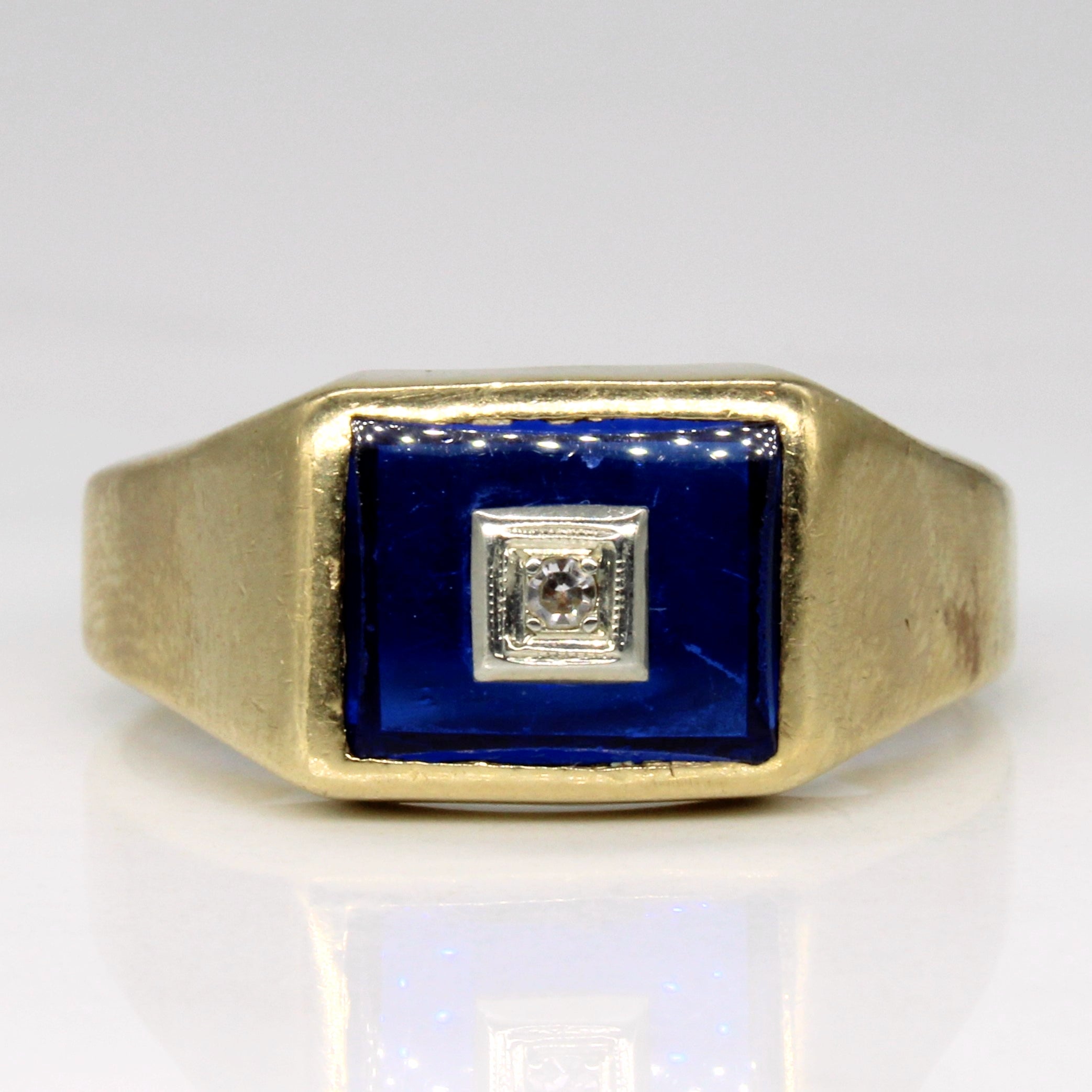 Synthetic Spinel & Diamond Ring | 2.00ct, 0.02ct | SZ 11.25 |