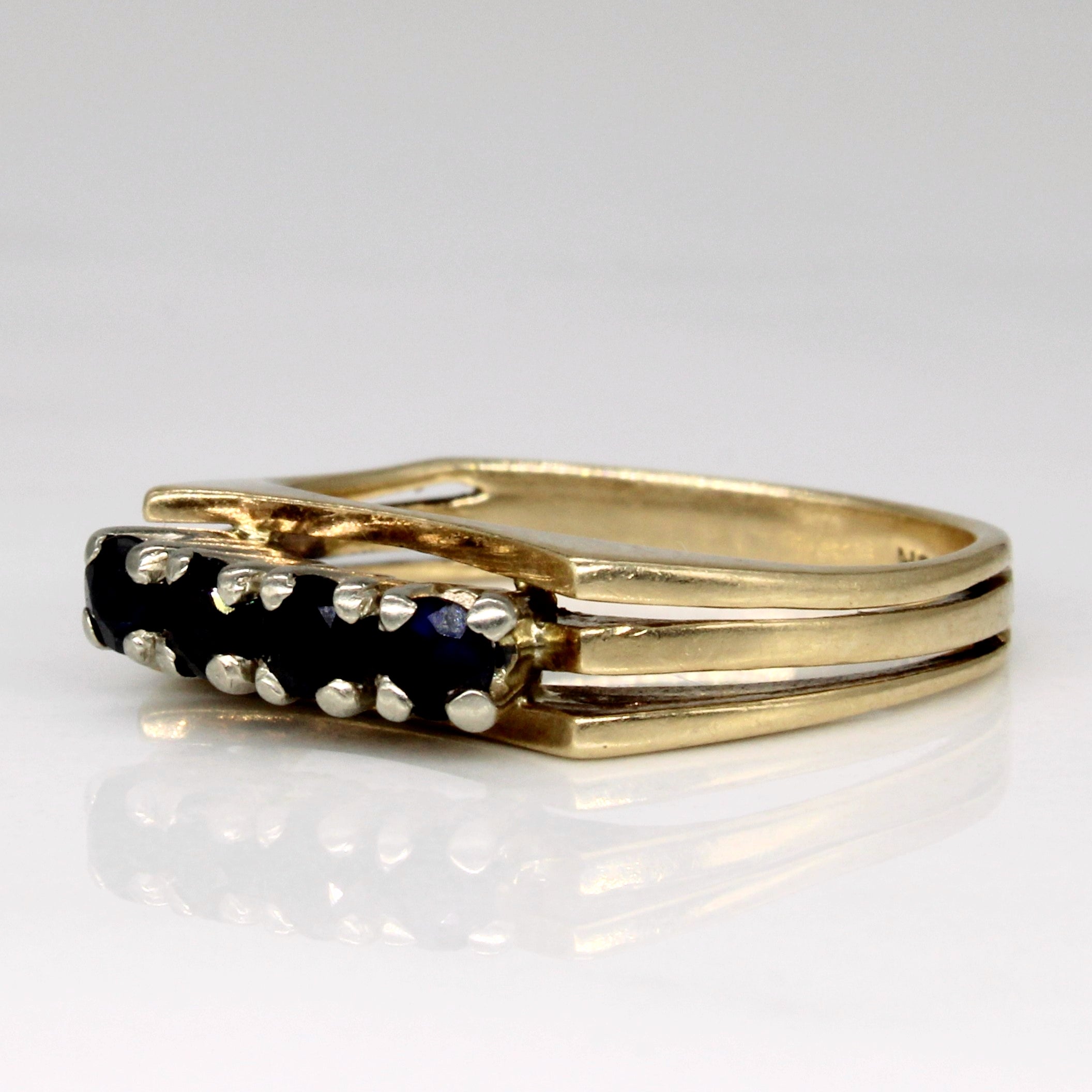 Bague saphir à quatre pierres | 0,40 ct | Taille 6,5 |