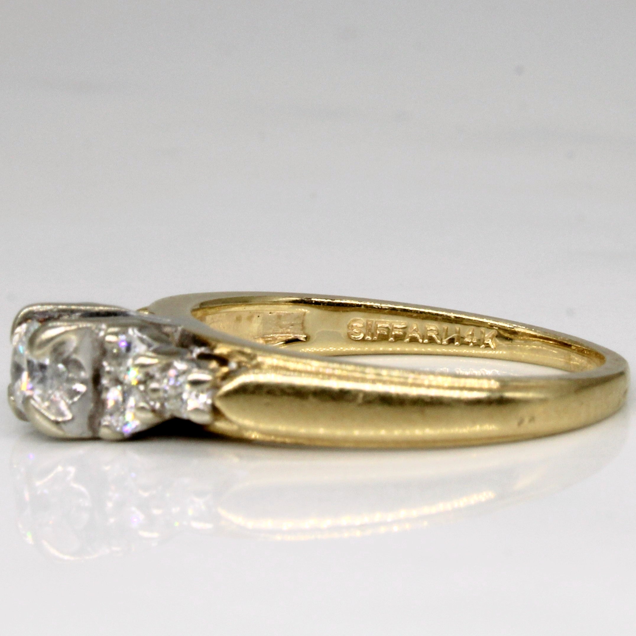 High Set Diamond Engagement Ring | 0.34ctw | SZ 6 |