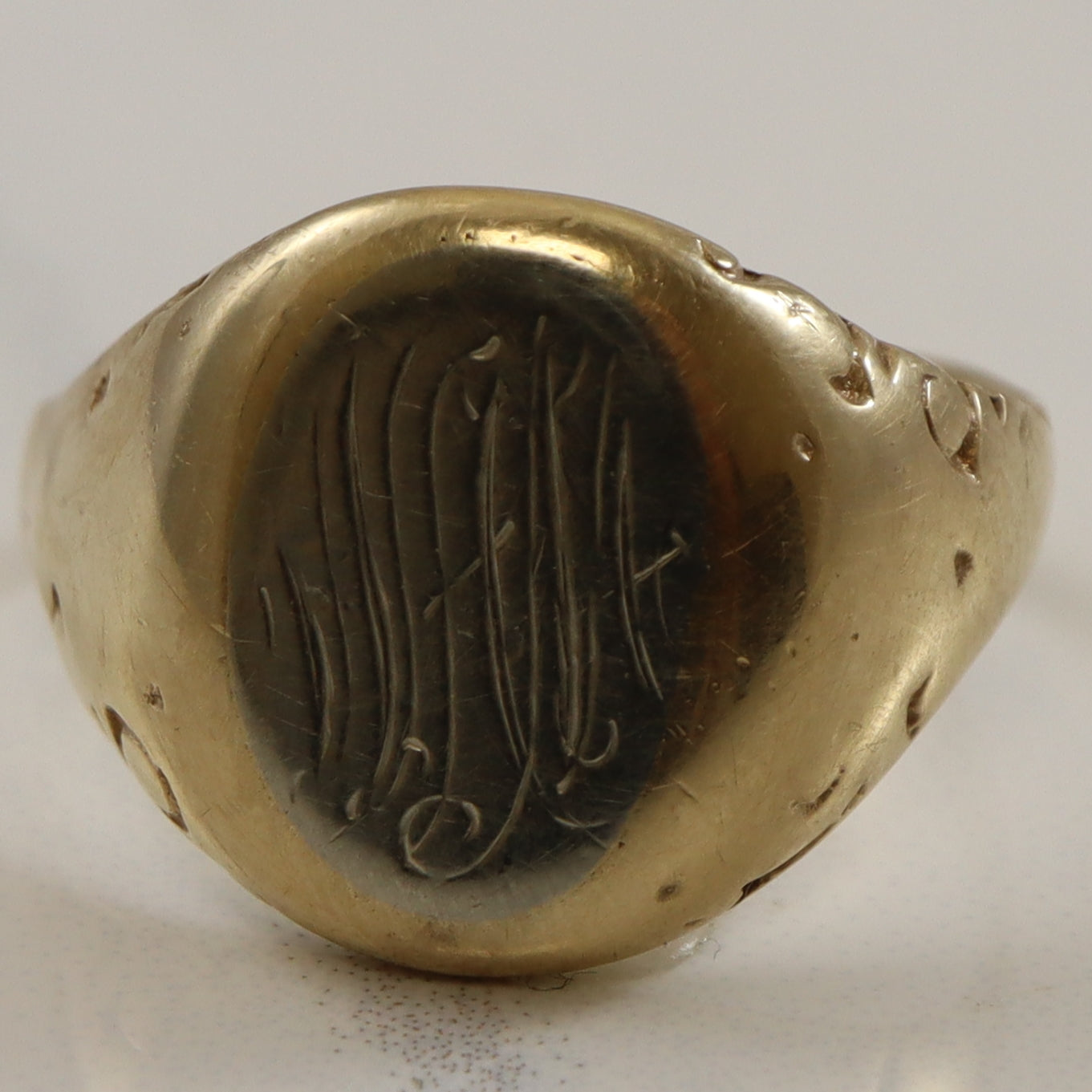Engraved 'WAM' Signet Ring | SZ 9.75 |