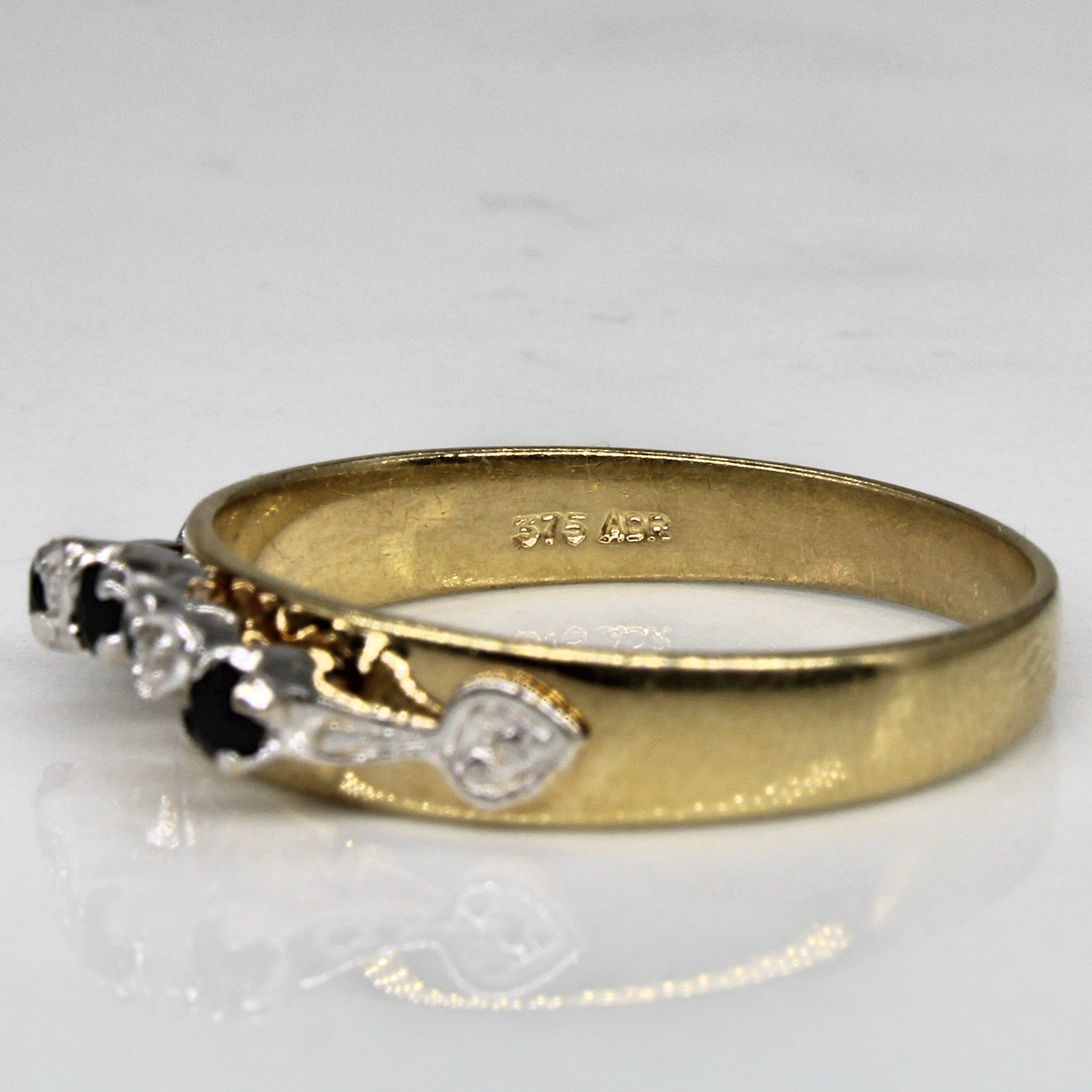 Sapphire & Diamond High Set Ring | 0.12ctw, 0.01ctw | SZ 9.5 |