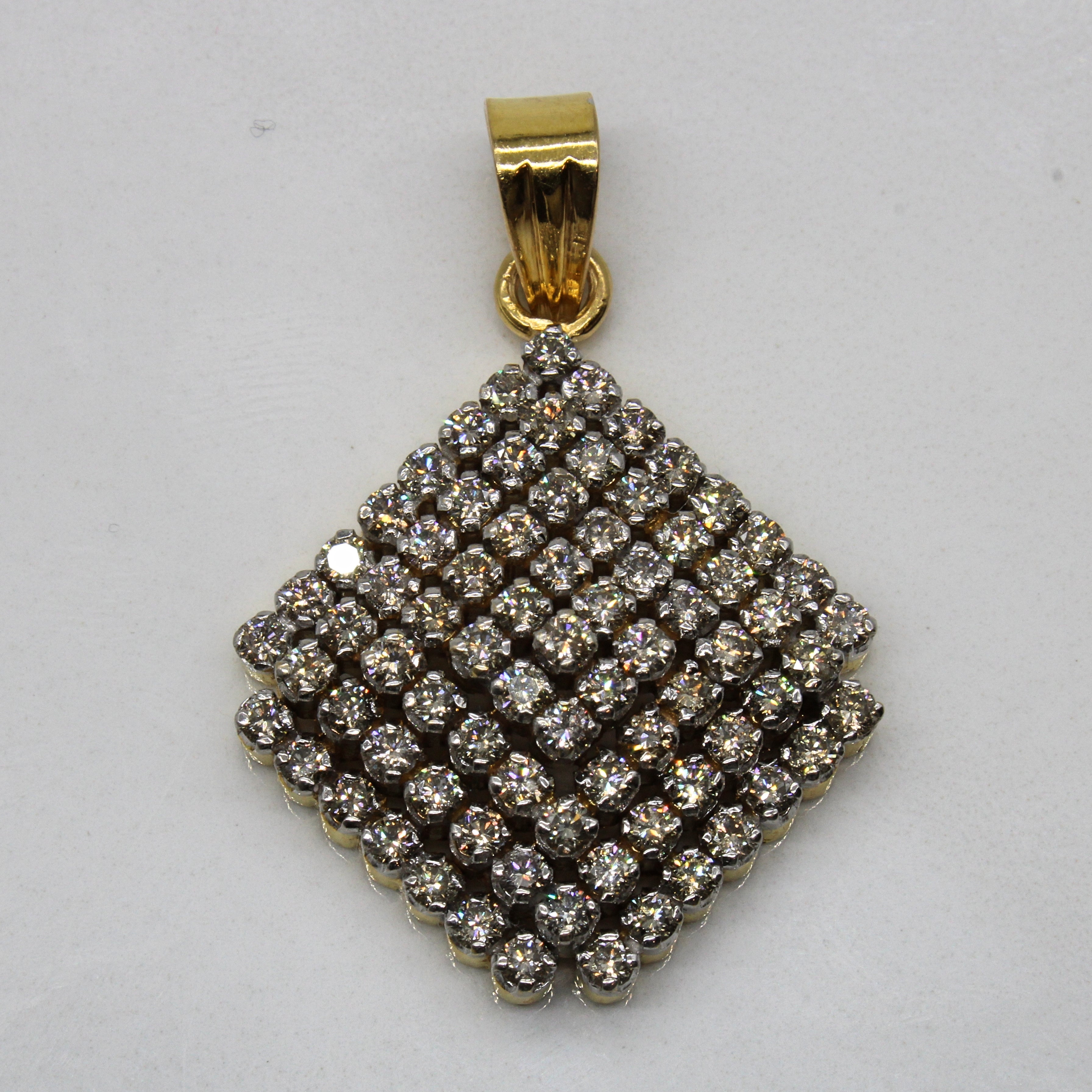Diamond Cluster Grid Pendant | 2.33ctw