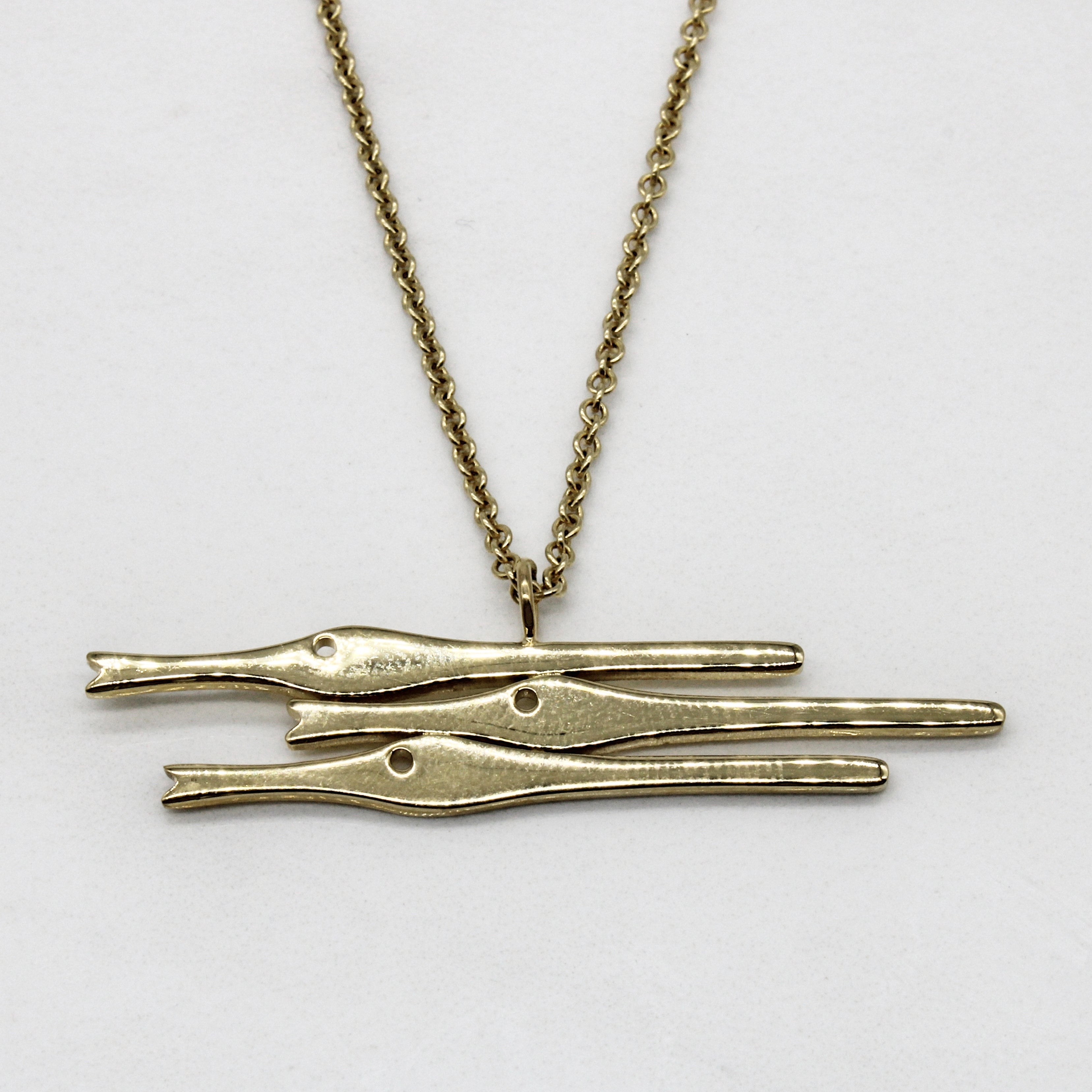 Yellow Gold Abstract Necklace | 18" |