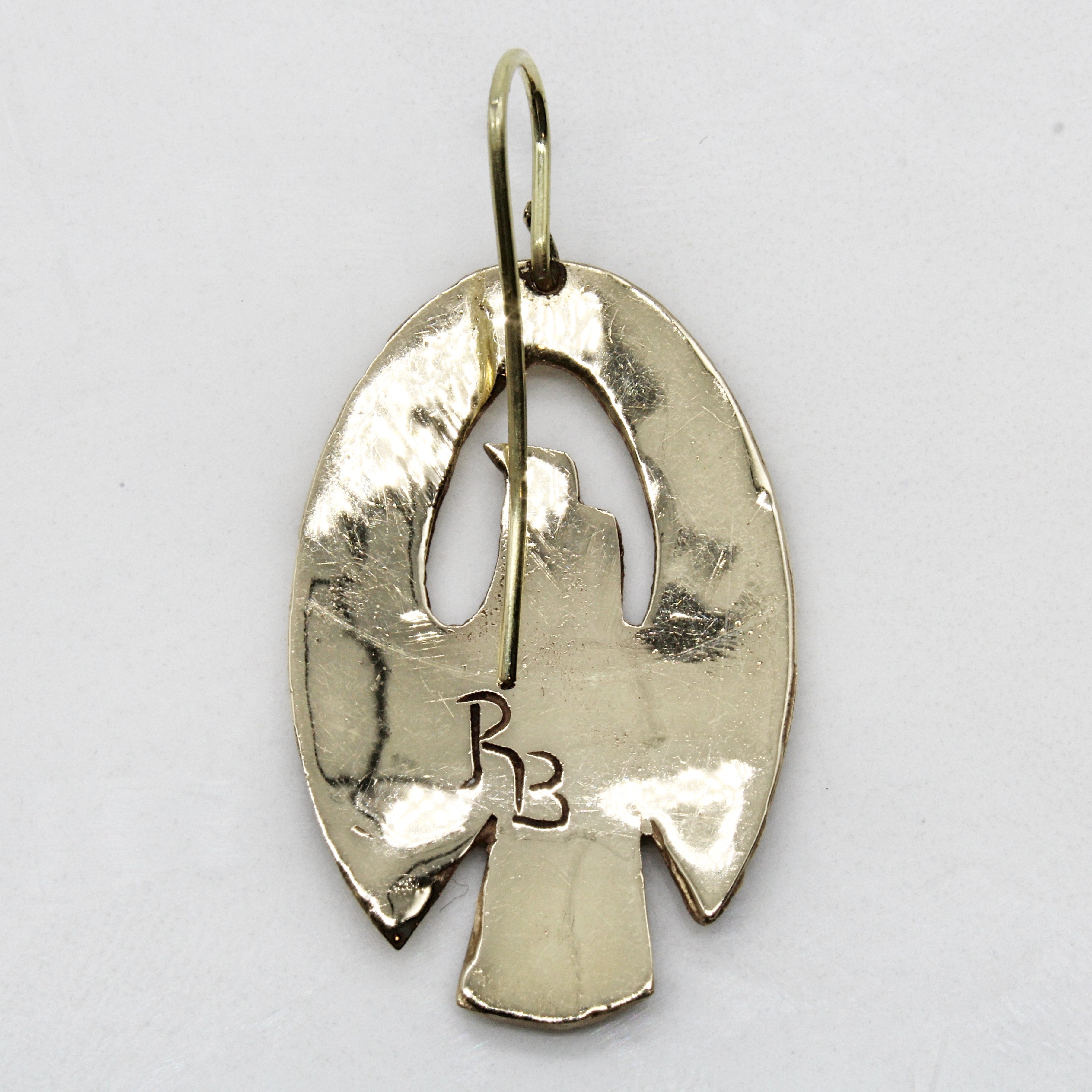 Boucles d'oreilles artistiques autochtones représentant un aigle |