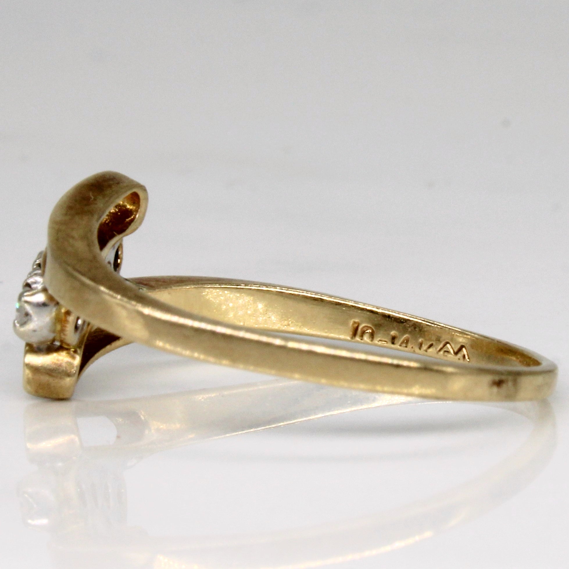 Diamond Unique Crossover Ring | 0.08ctw | SZ 9 |