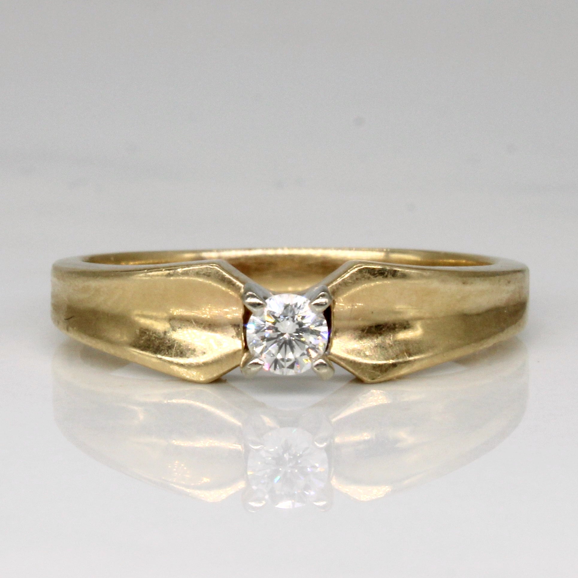 Cathedral Set Diamond Engagement Ring | 0.14ct | SZ 8.5 |