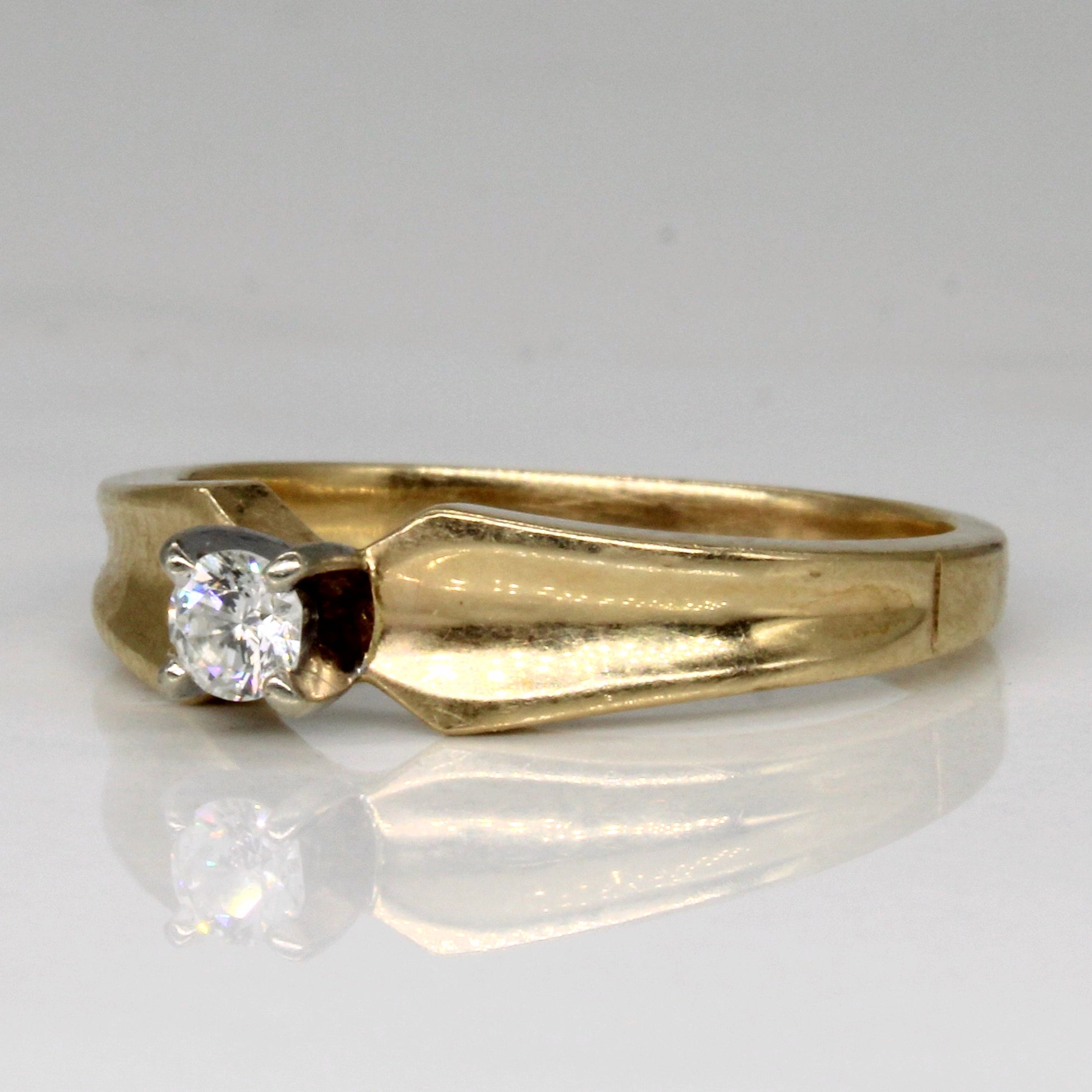 Cathedral Set Diamond Engagement Ring | 0.14ct | SZ 8.5 |