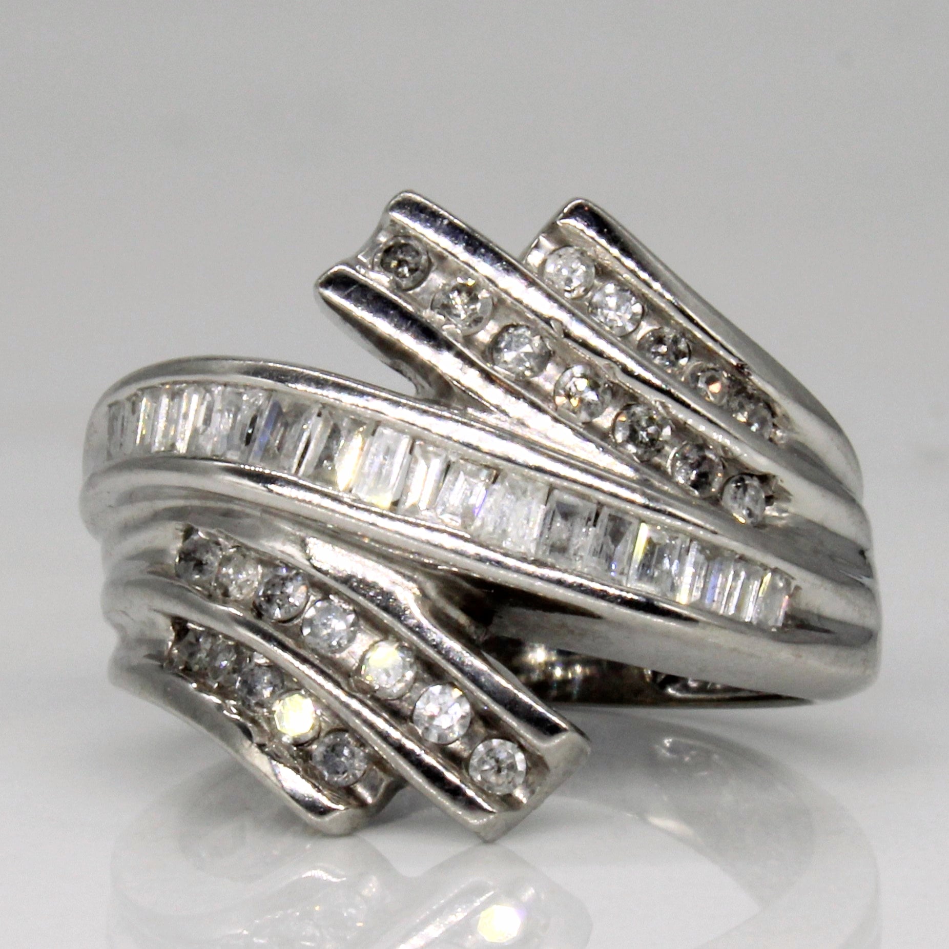 Channel Set Diamond Waterfall Ring | 0.44ctw | SZ 4.75 |