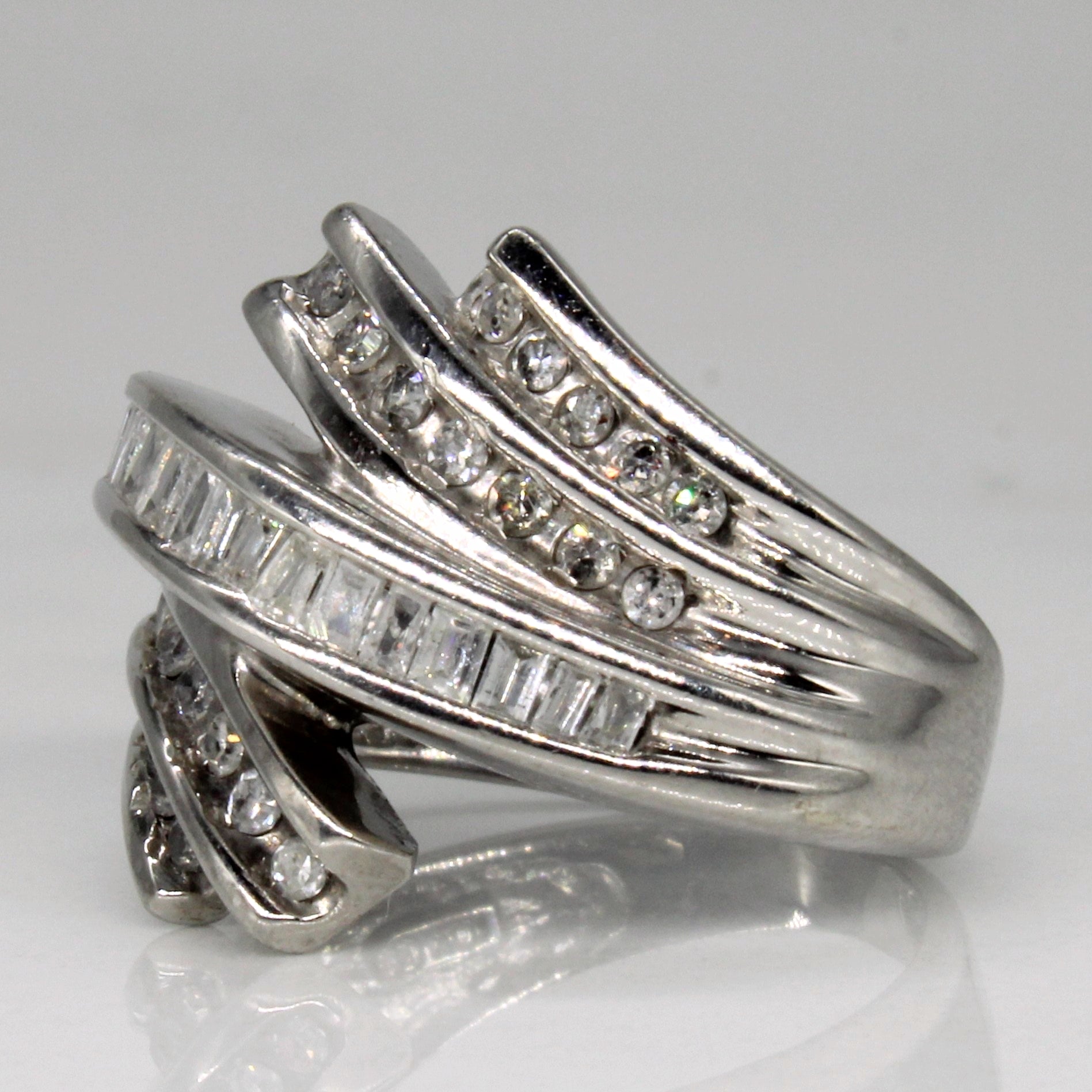 Channel Set Diamond Waterfall Ring | 0.44ctw | SZ 4.75 |