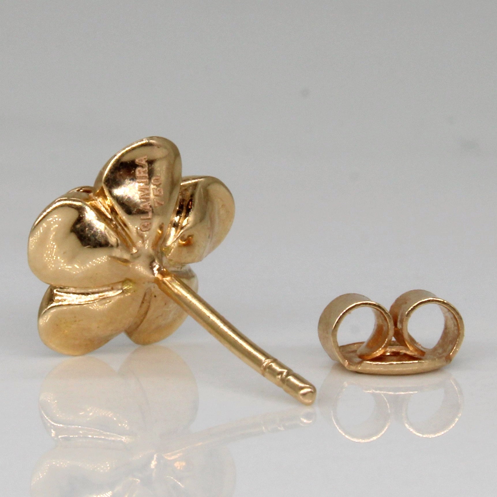 Synthetic White Sapphire Floral Earrings | 0.02ctw |