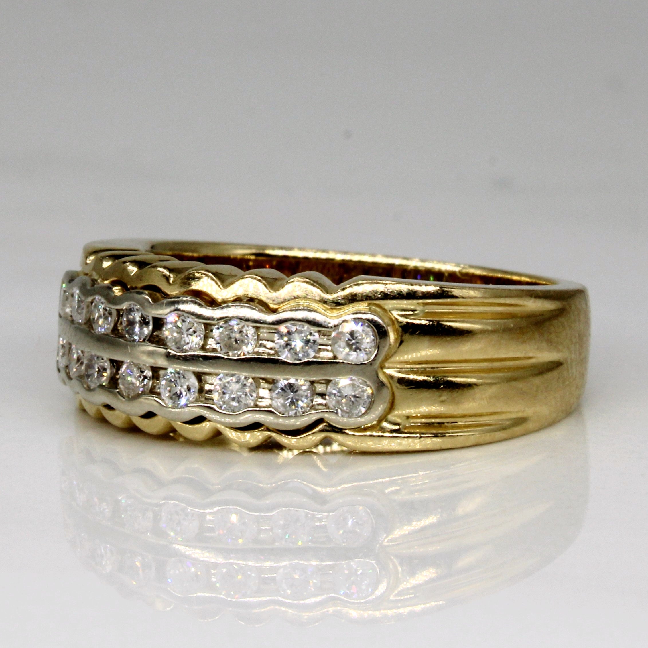 Double Row Diamond Ring | 0.40ctw | SZ 7.25 |