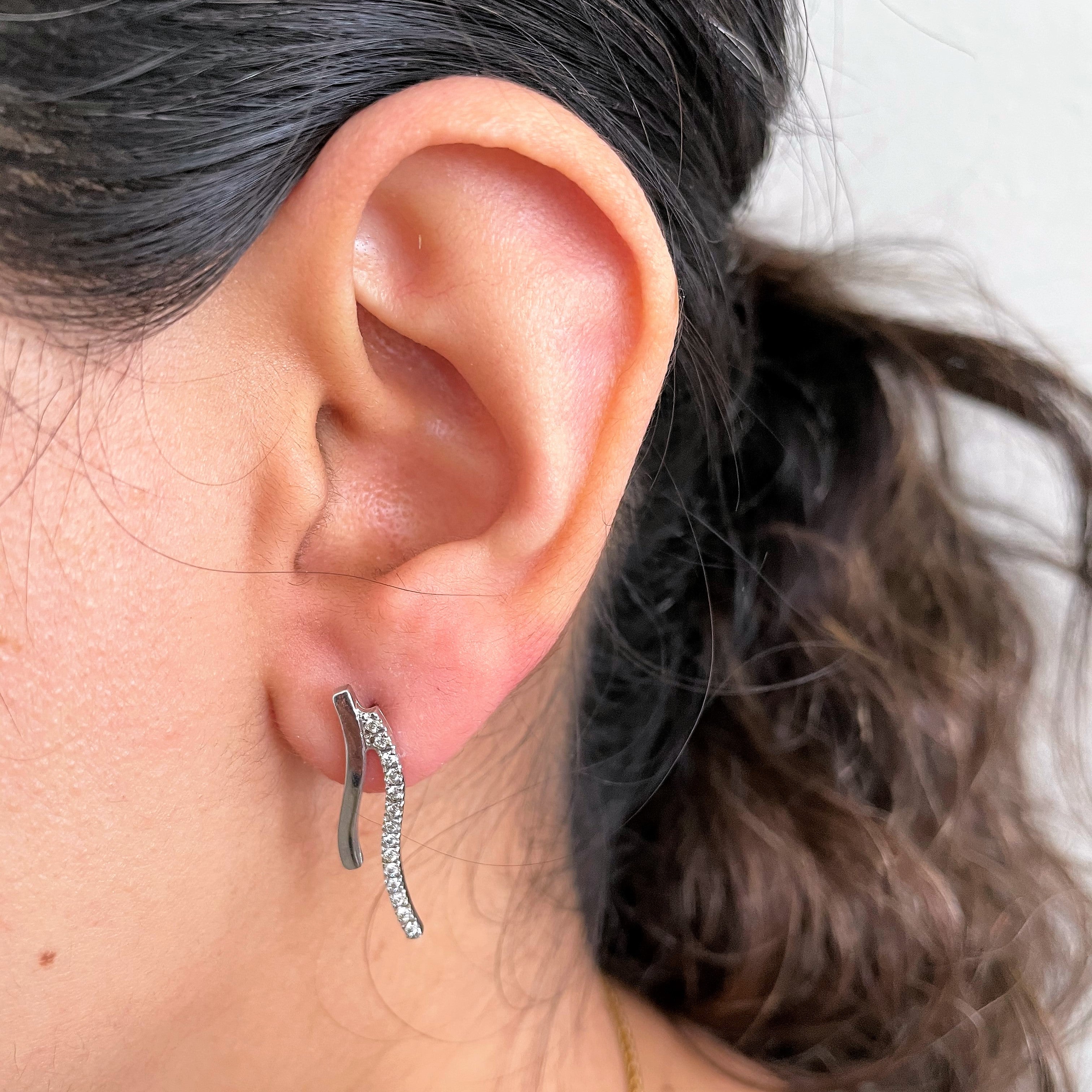 Pave Diamond Journey Stud Earrings | 0.21ctw |