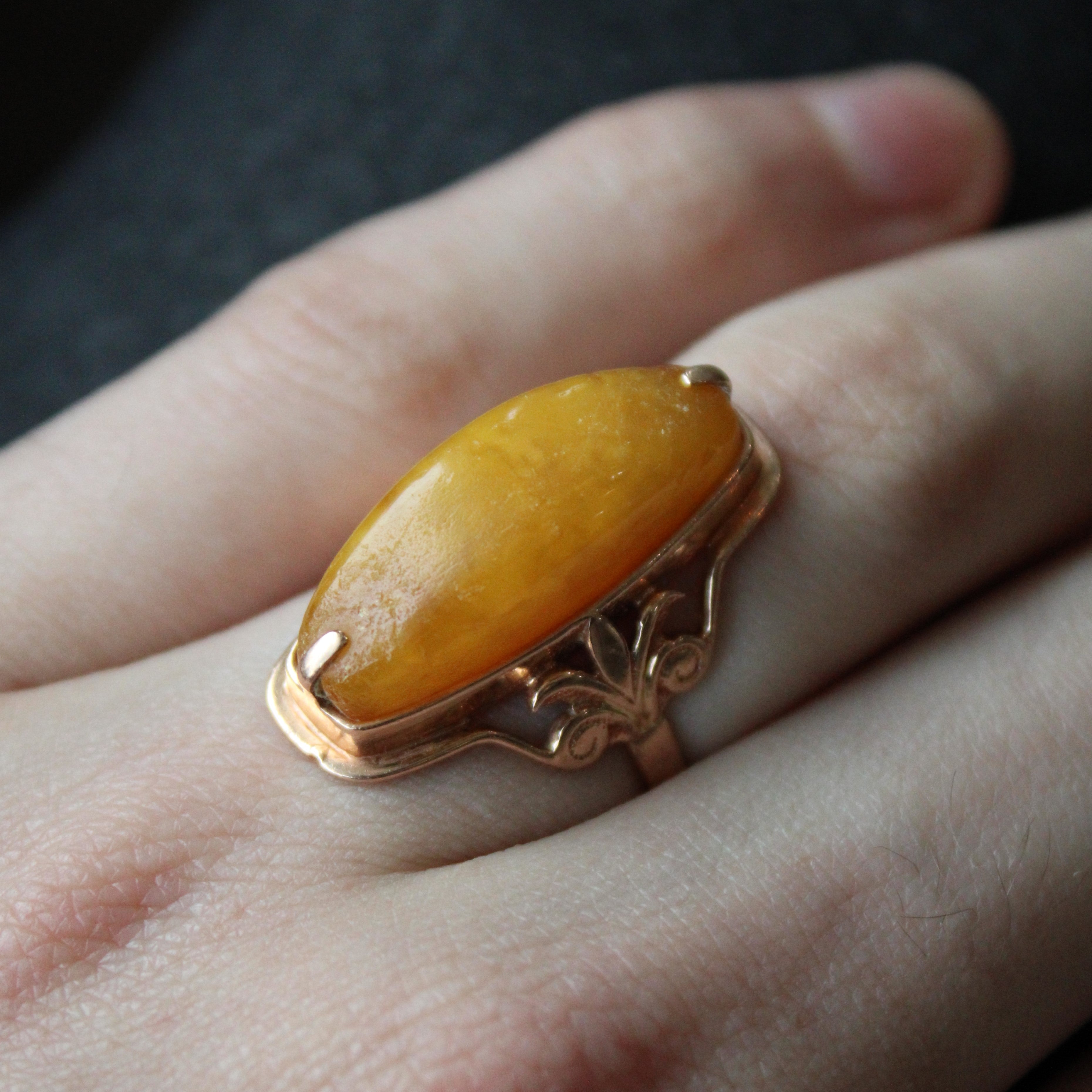 Amber Cocktail Ring | 4.95ct | SZ 6.75 |