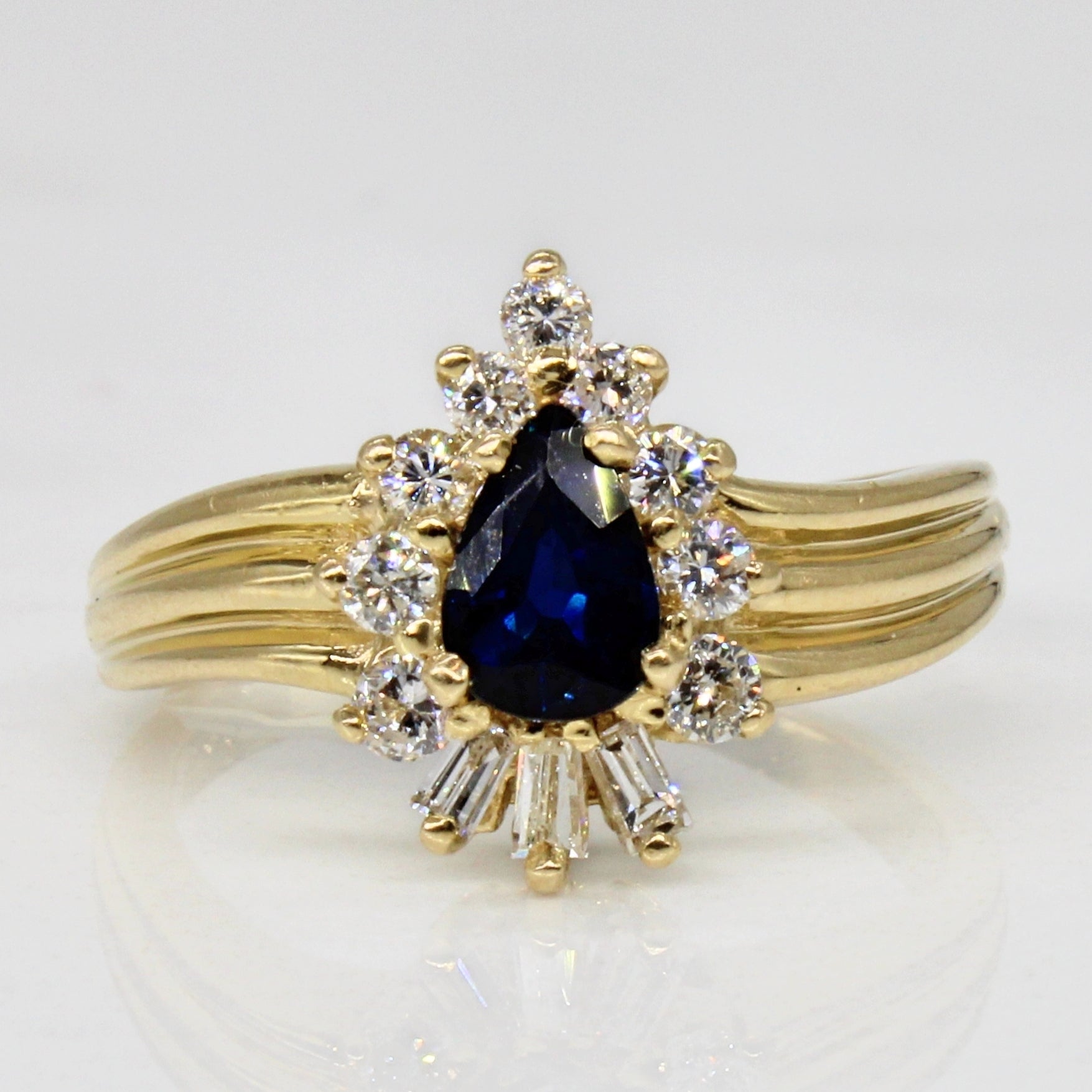 Sapphire & Diamond Cocktail Ring | 0.50ct, 0.25ctw | SZ 5 |