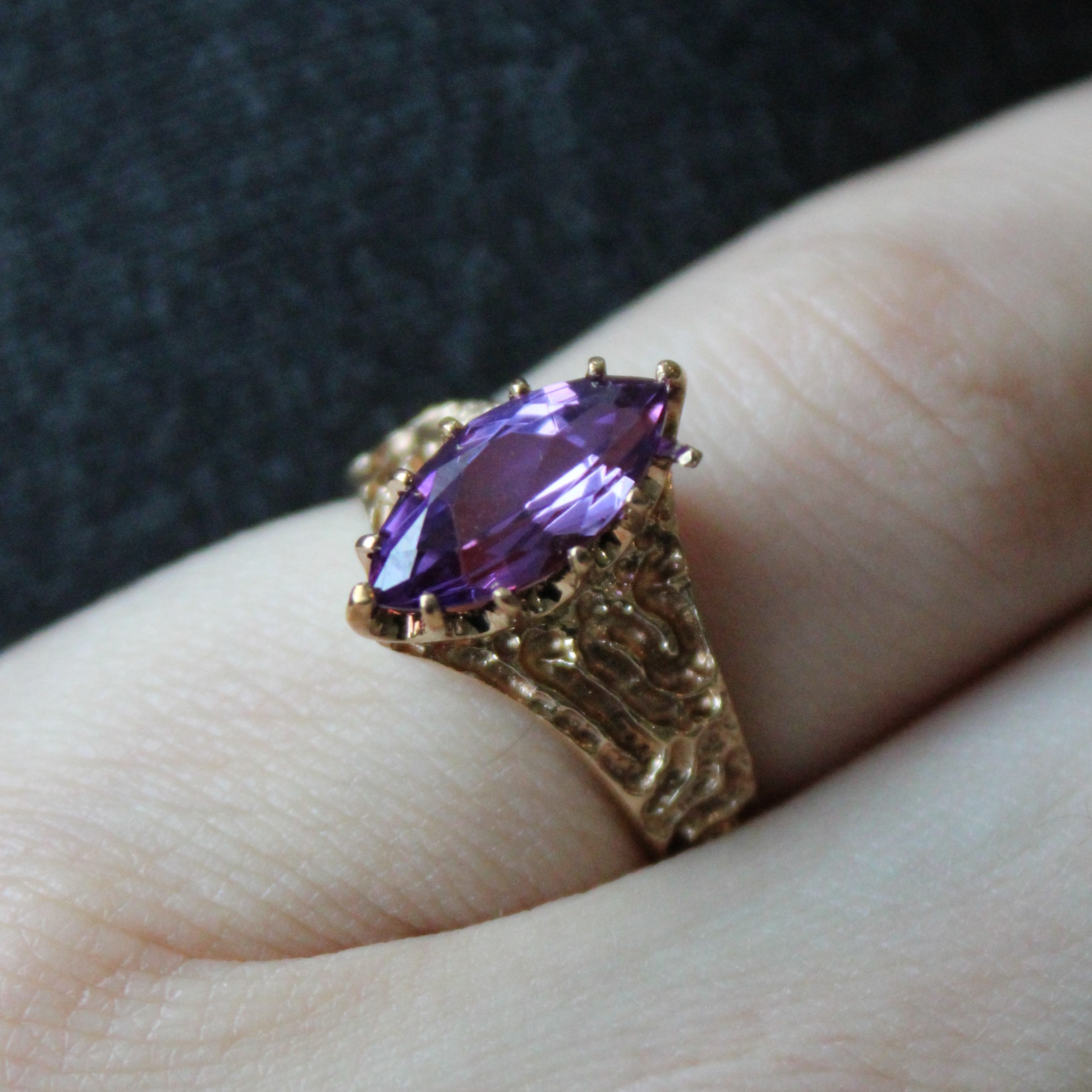 Synthetic Purple Sapphire Cocktail Ring | 1.75ct | SZ 5.75 |