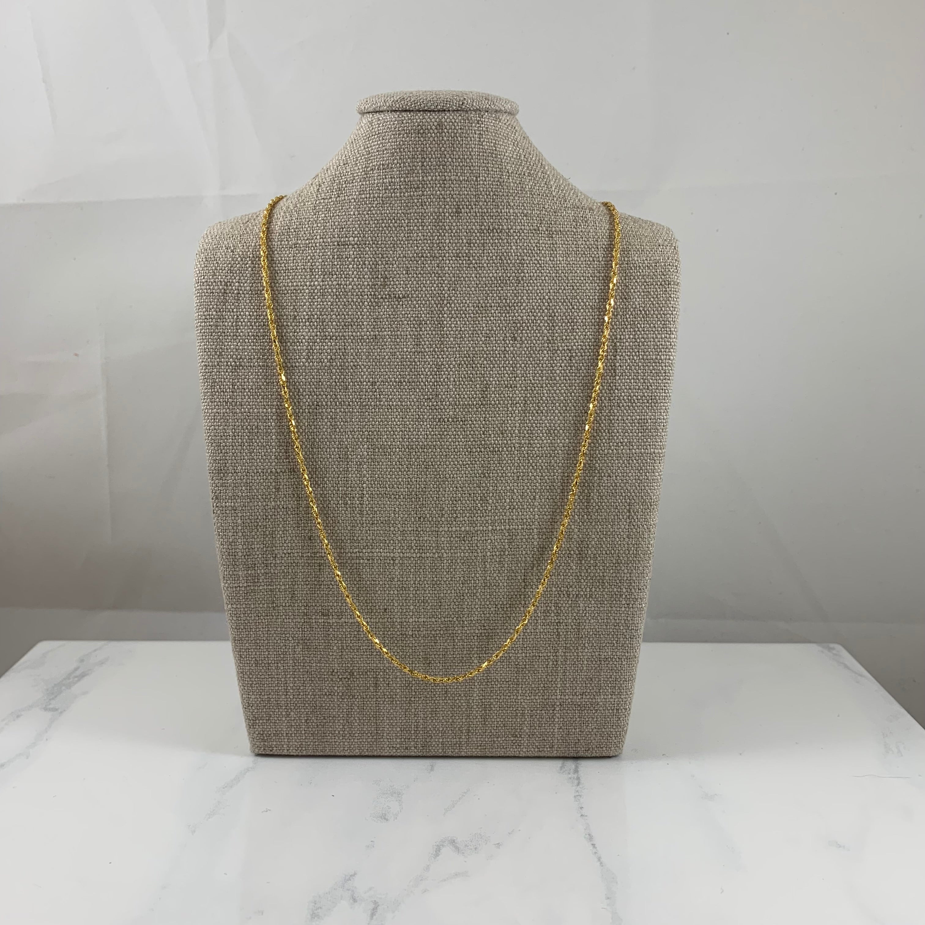 22k Yellow Gold Twisted Rope Chain | 17" |