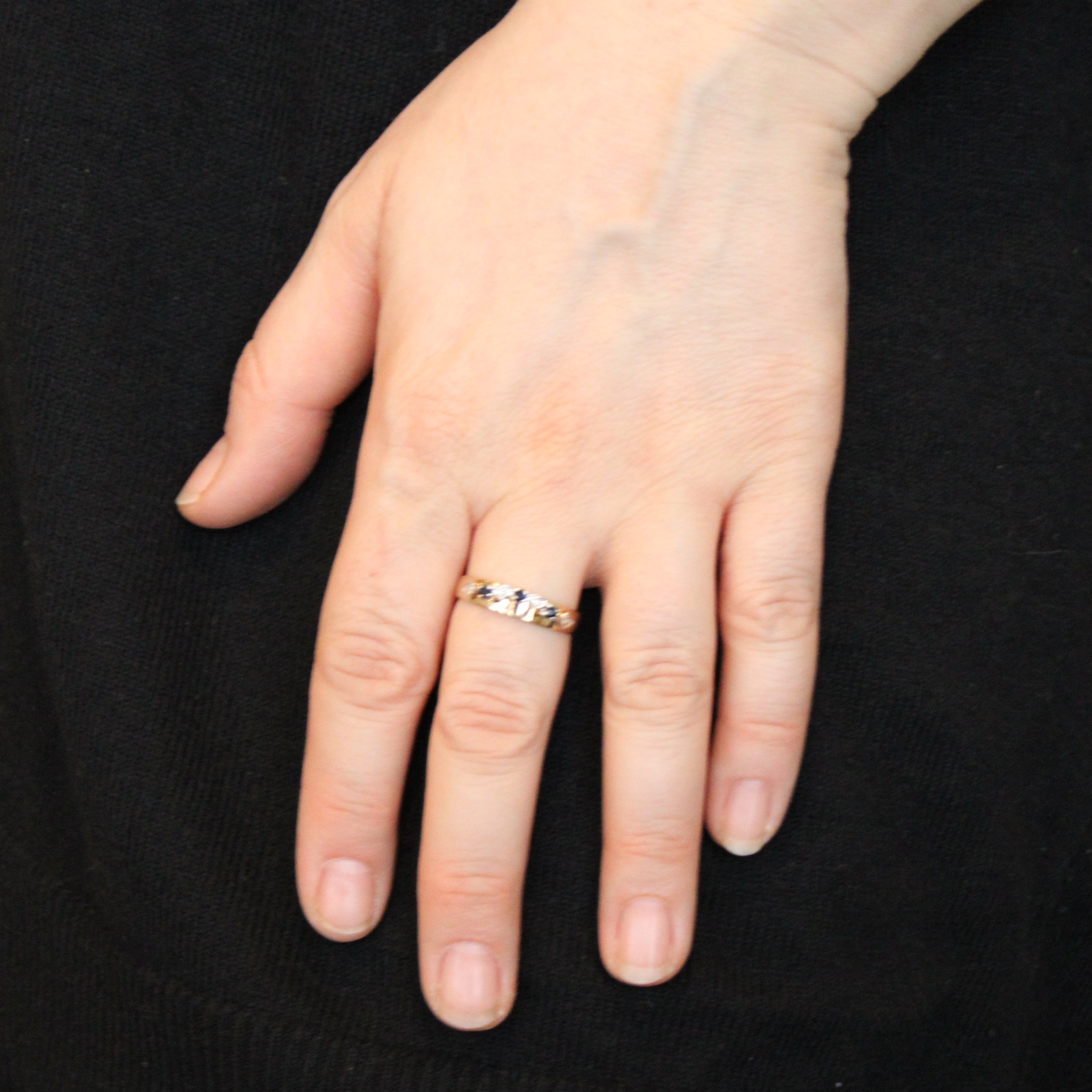Sapphire & Diamond High Set Ring | 0.12ctw, 0.01ctw | SZ 9.5 |