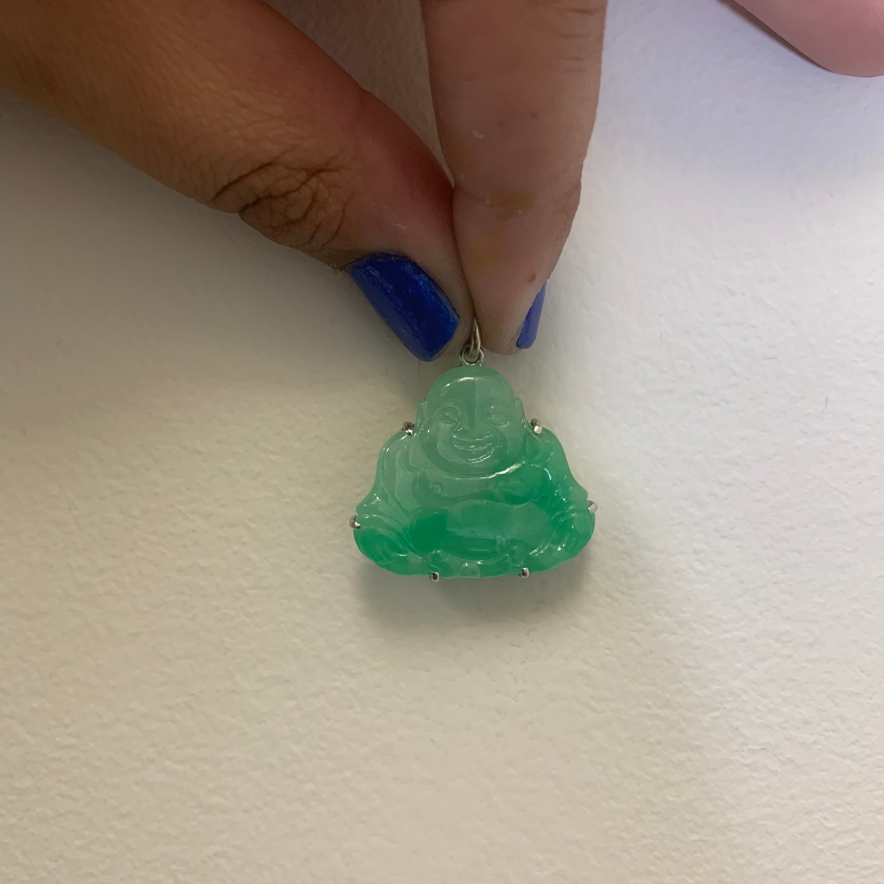 Jadeite Carved Buddha 18k Pendant | 23.00ct |