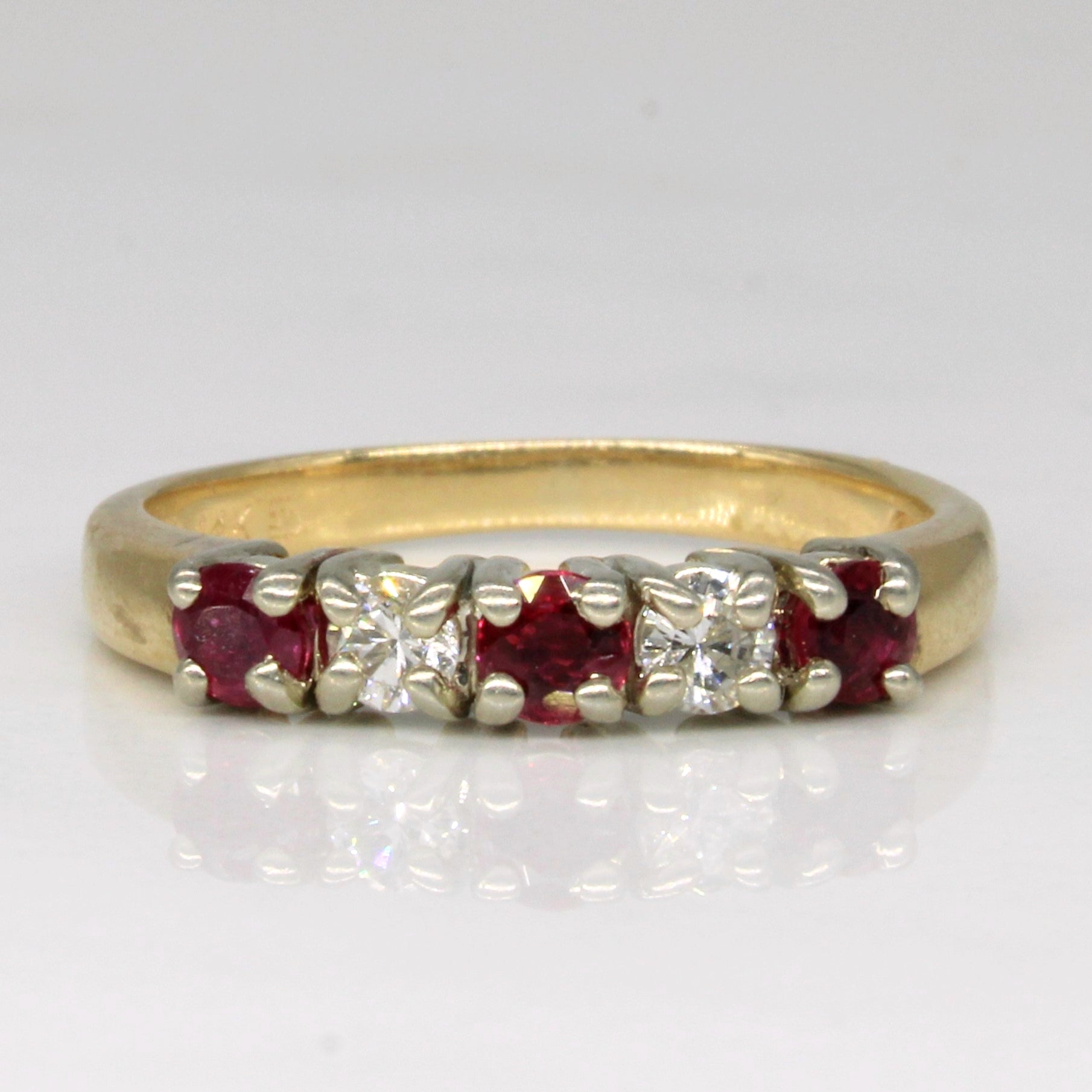 Ruby & Diamond Ring | 0.27ctw, 0.16ctw | SZ 5.5 |