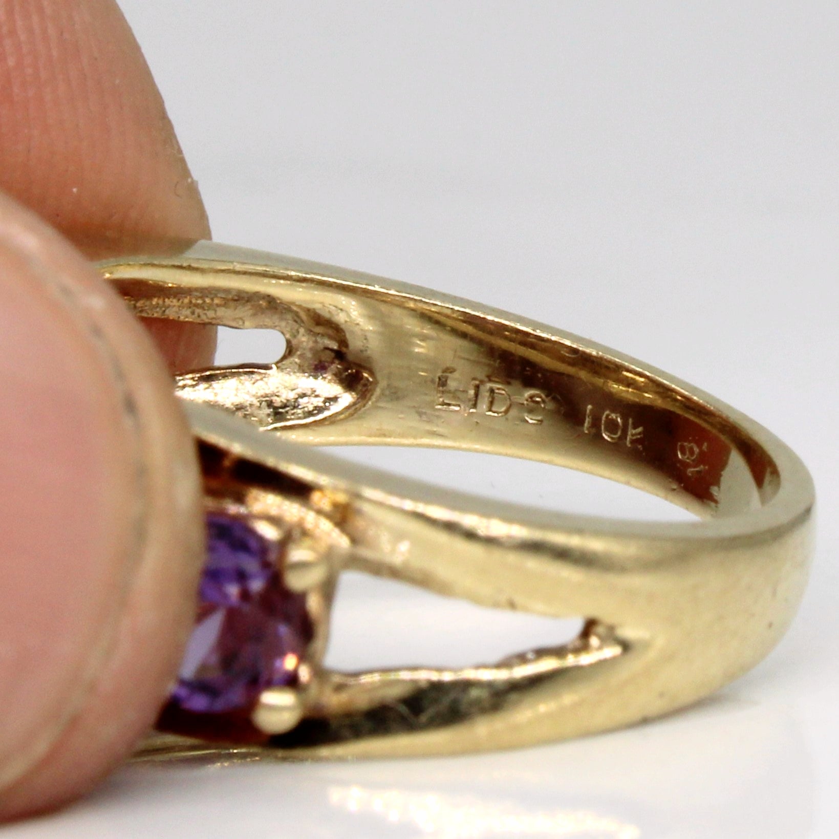 Synthetic Purple Sapphire Five Stone Ring | 2.50ctw | SZ 7 |