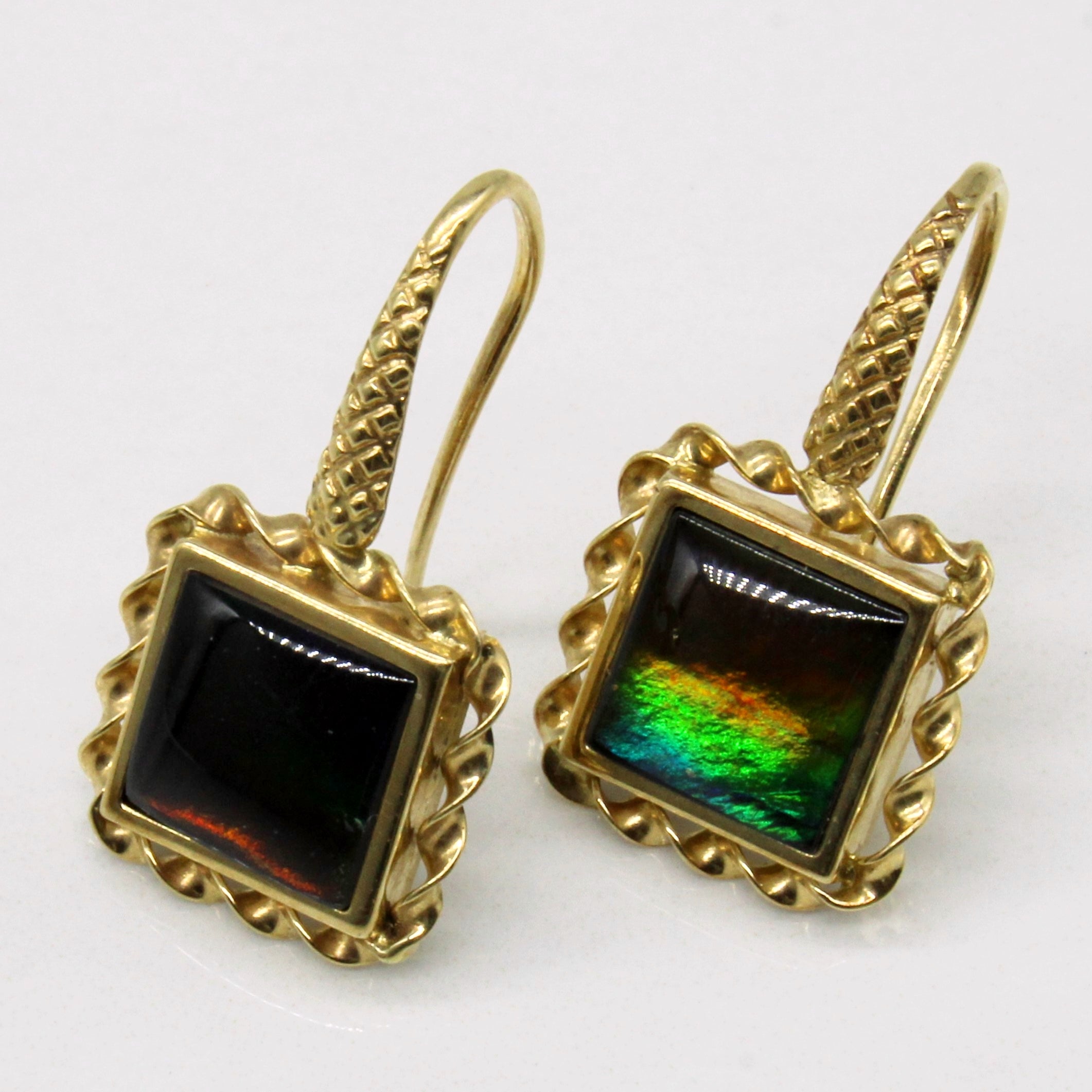 Ammolite Drop Earrings | 2.00ctw |