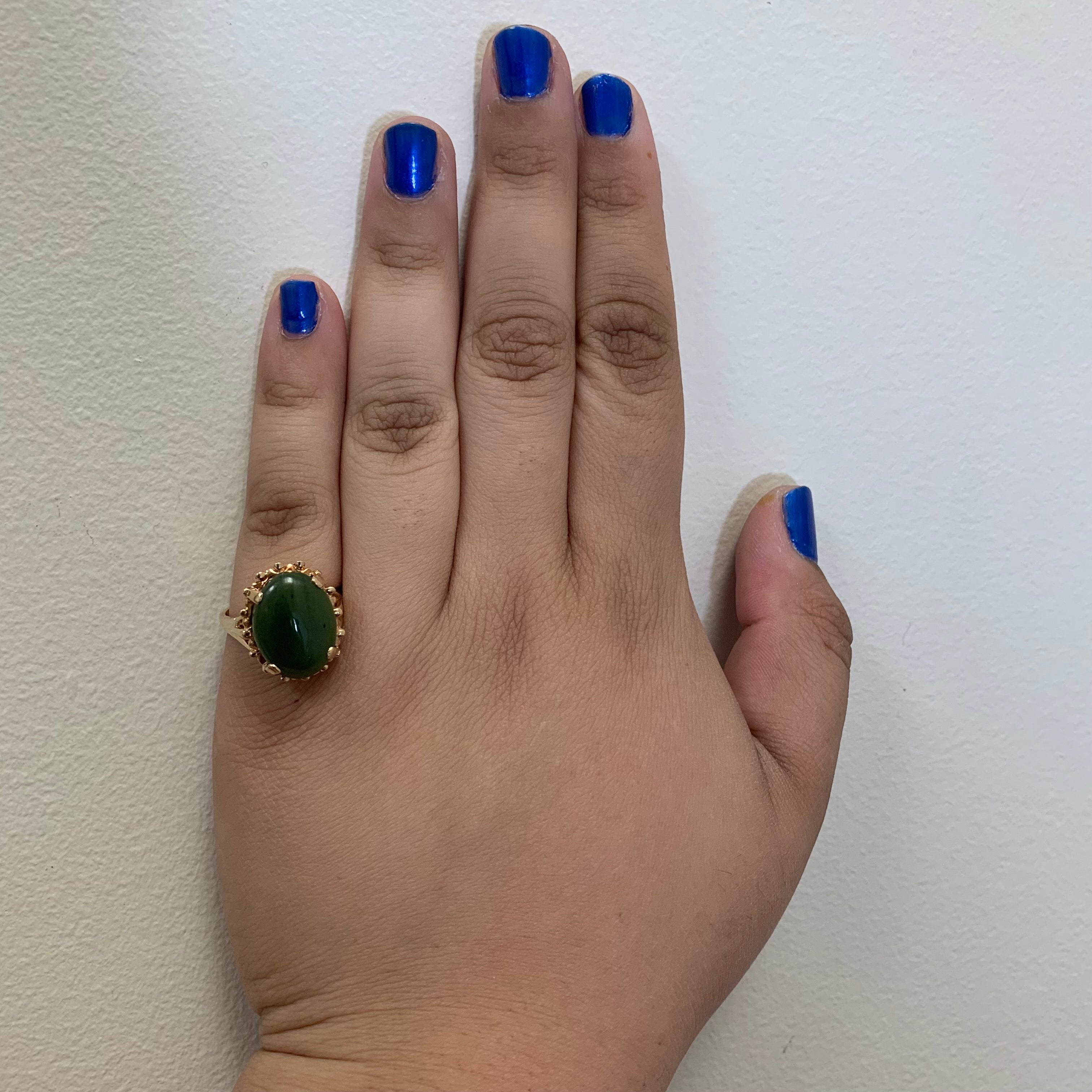 Nephrite Cocktail Ring | 6.86ct | SZ 7 |