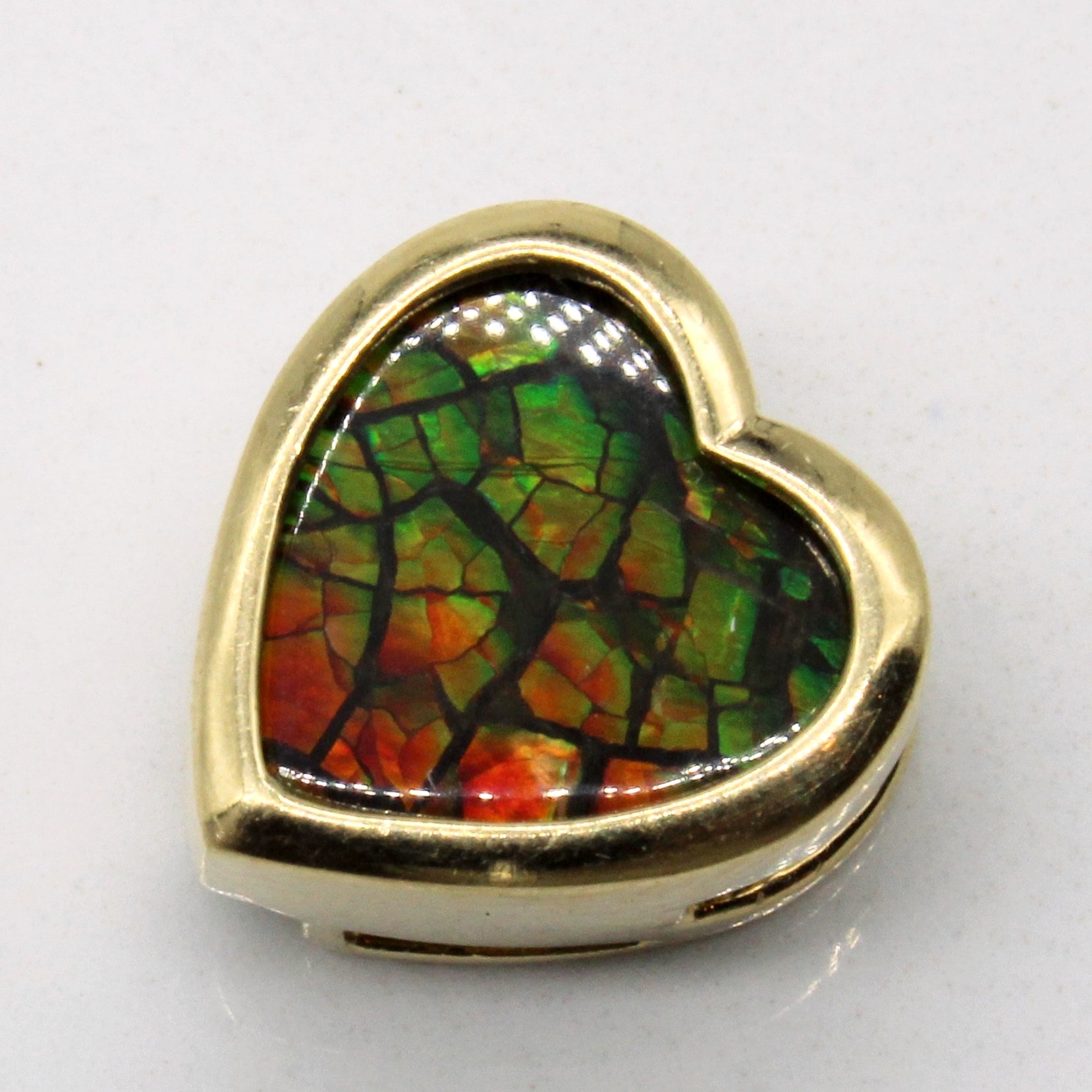 Pendentif cœur en ammolite | 1,51 ct |