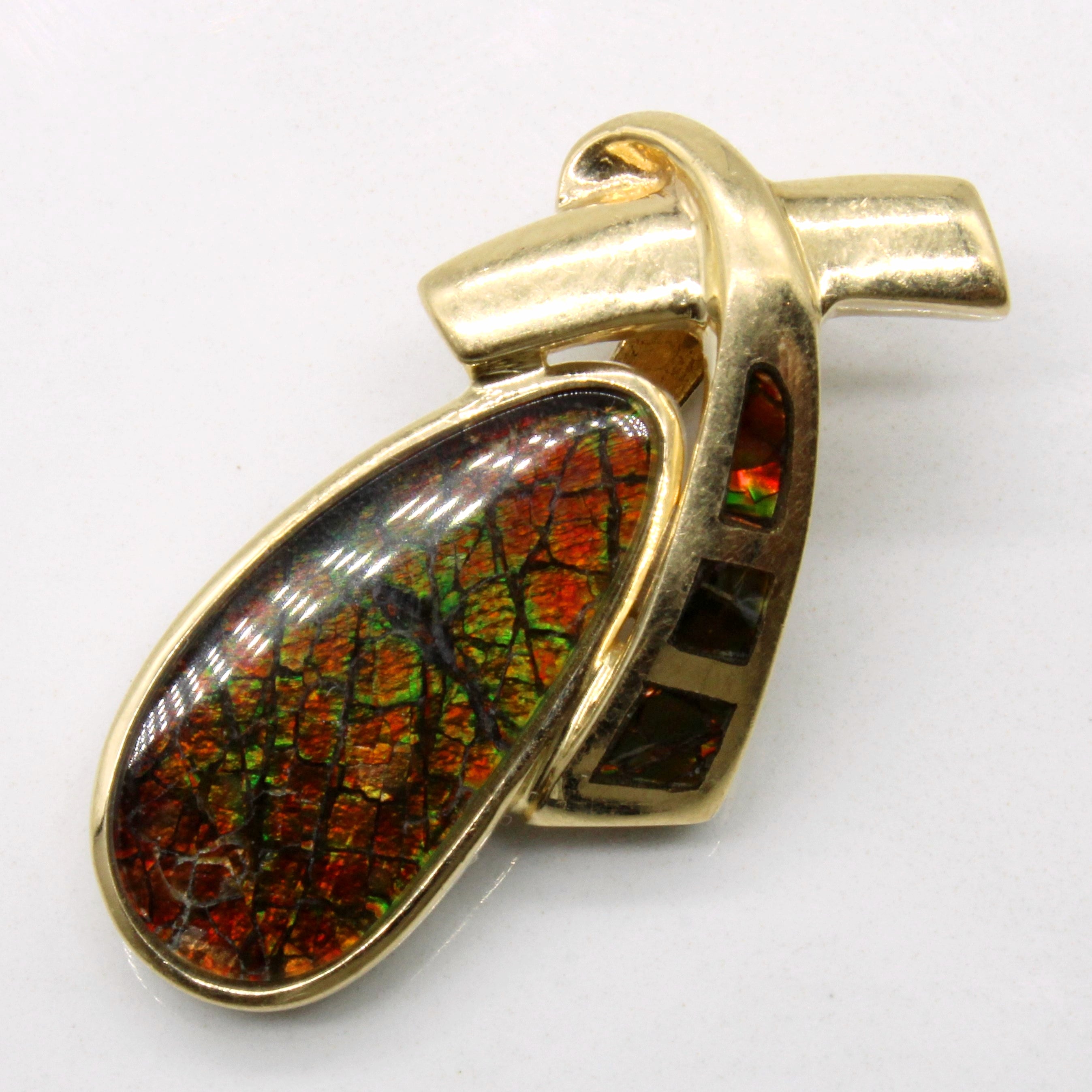 Ammolite Abstract Pendant | 3.60ctw |