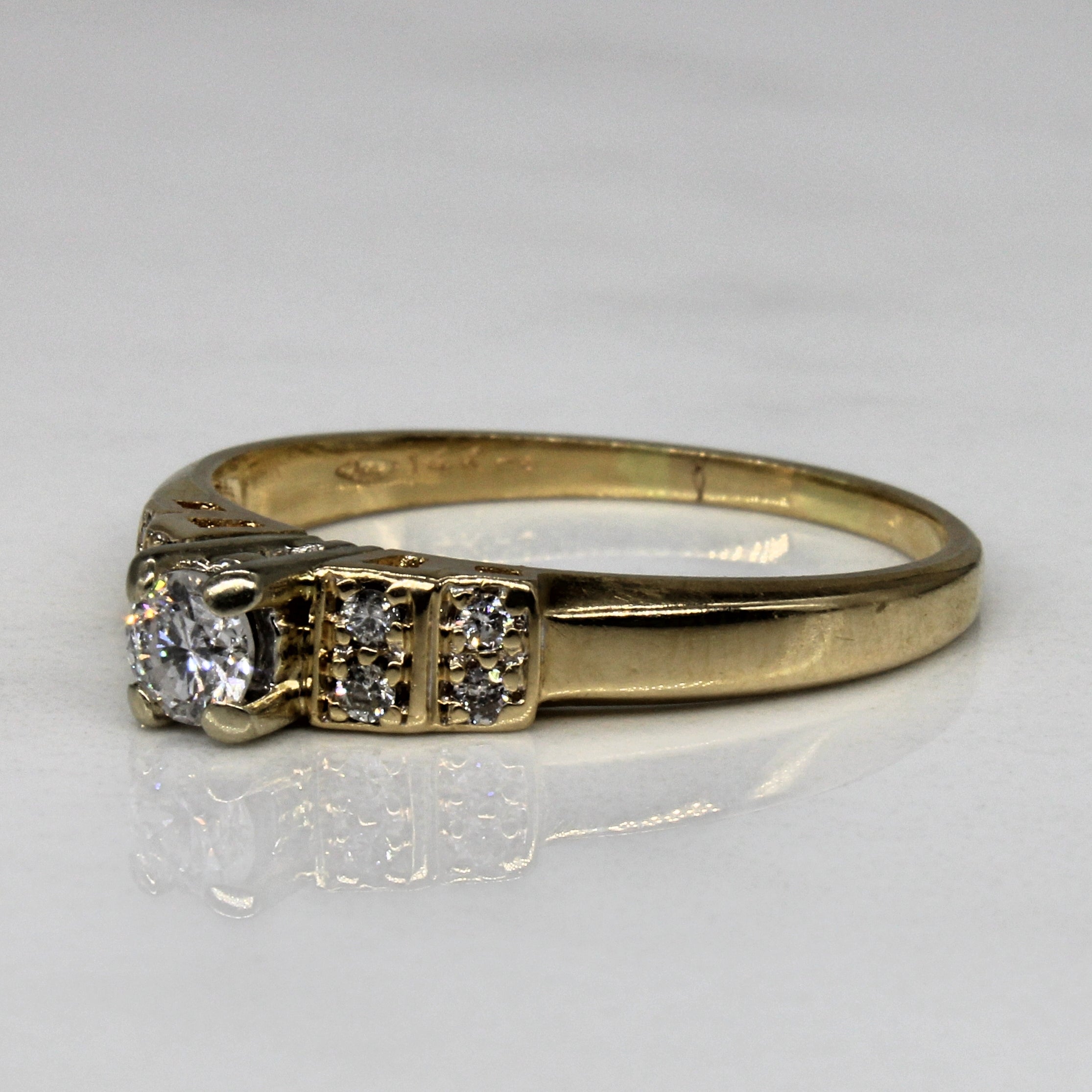 High Set Diamond Ring | 0.28ctw | SZ 8.5 |
